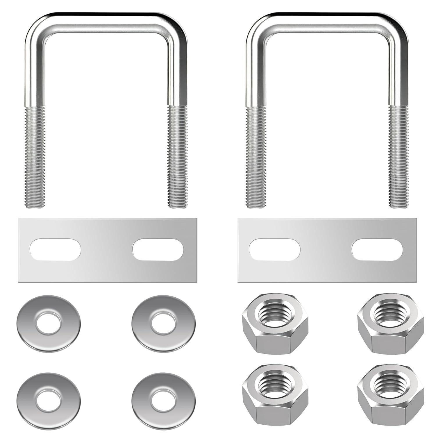 LuxusKollektion Schlossschraube U-Bügel M8 Edelstahl 40x65mm 2 Stück