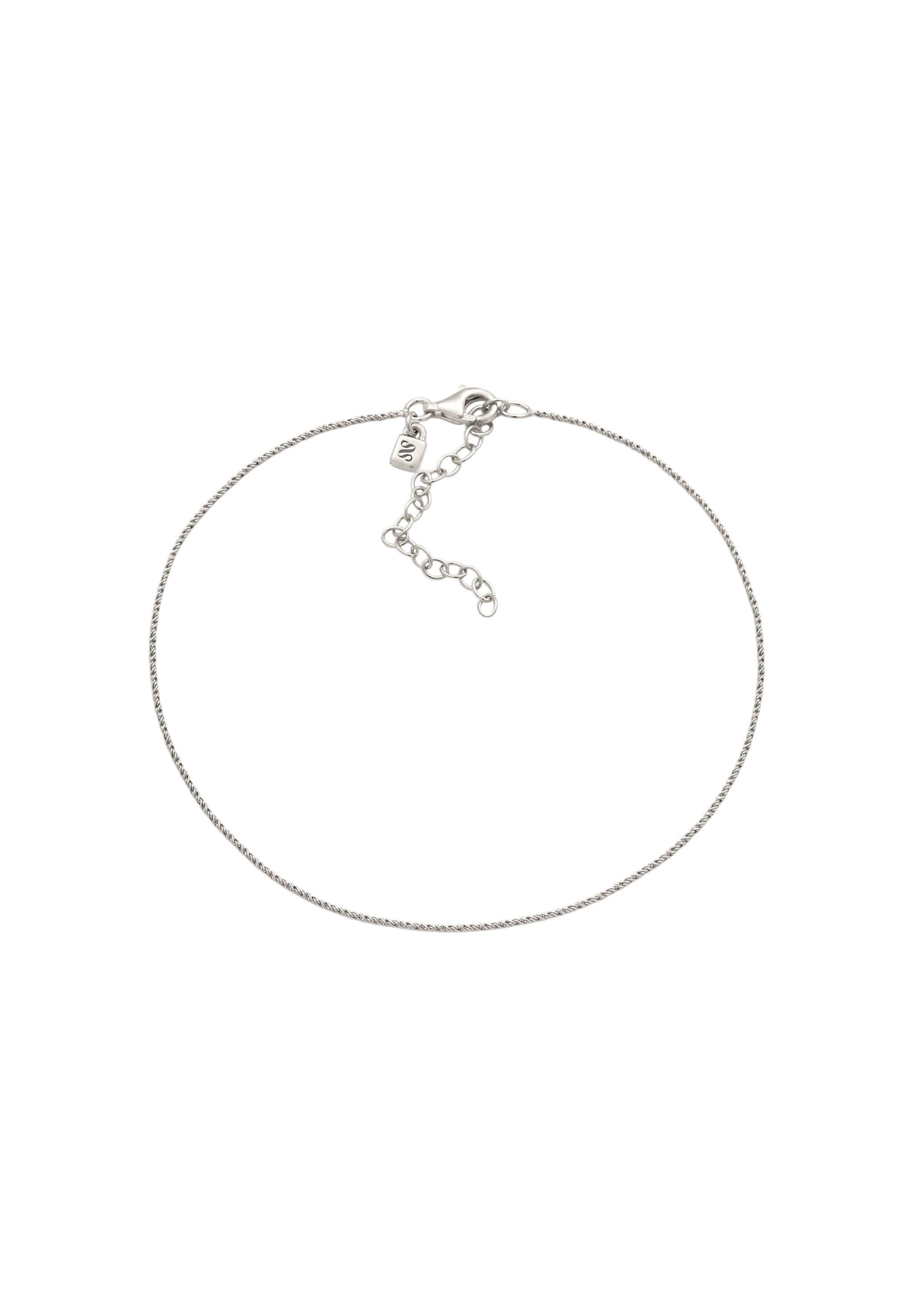 Stilnest Fußkette Spiral Dainty Chain 925 Sterling Silber vergoldet