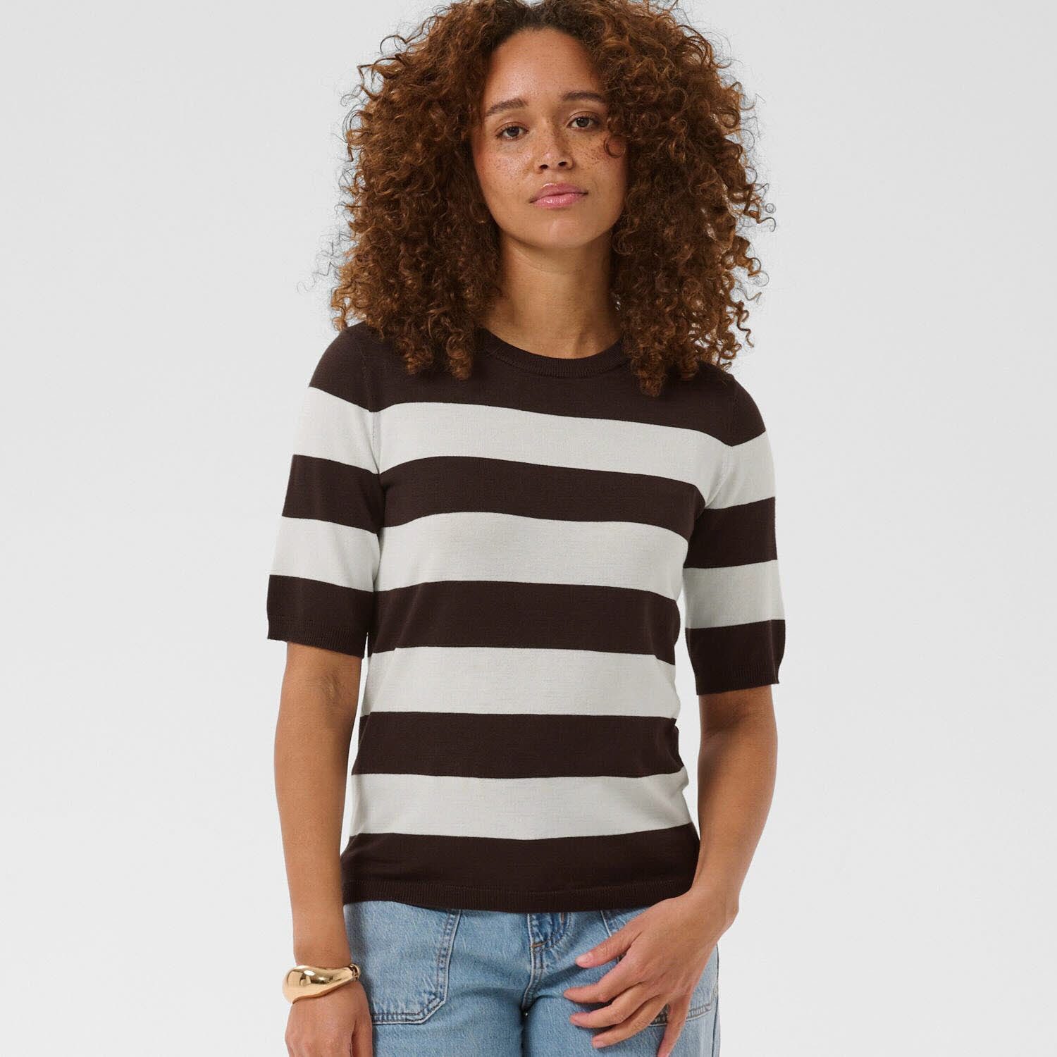 KAFFE Strickpullover KAlizza Striped Knit