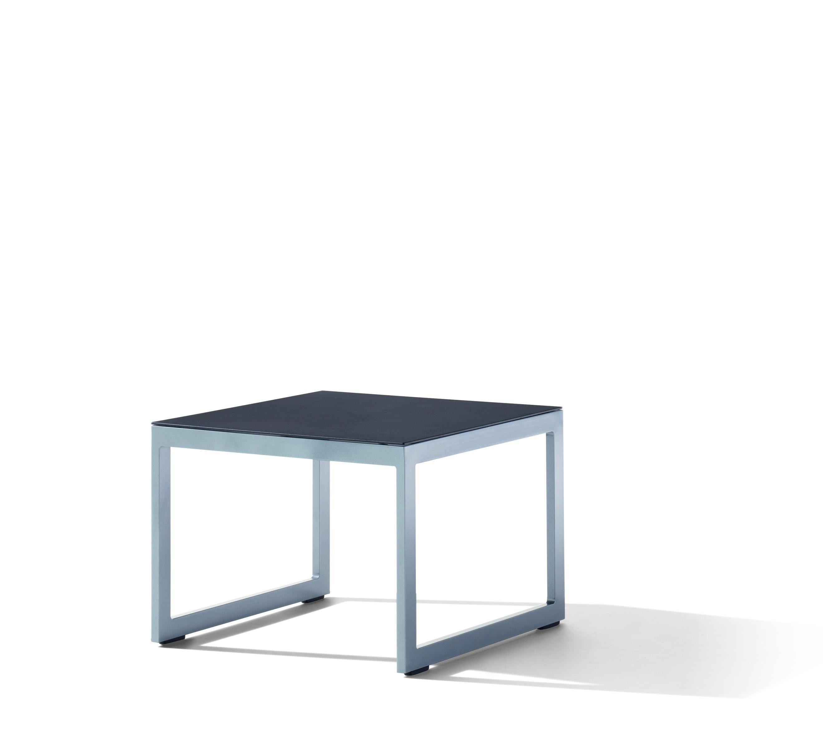 sieger Gartentisch Lounge, in eisengrau, Spraystone Glasplatte - 60x44x60cm (BxHxT)