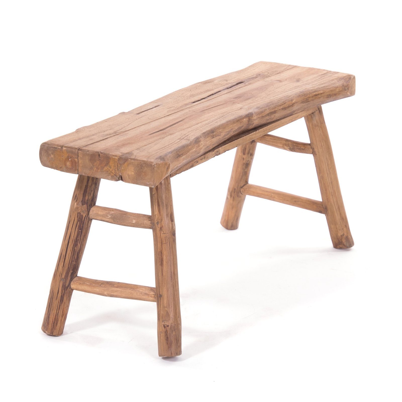 DESIGN DELIGHTS Sitzbank HOLZBANK "MALU 93", Baumkante Massivholz, 93x44 cm, Natur Sitzbank
