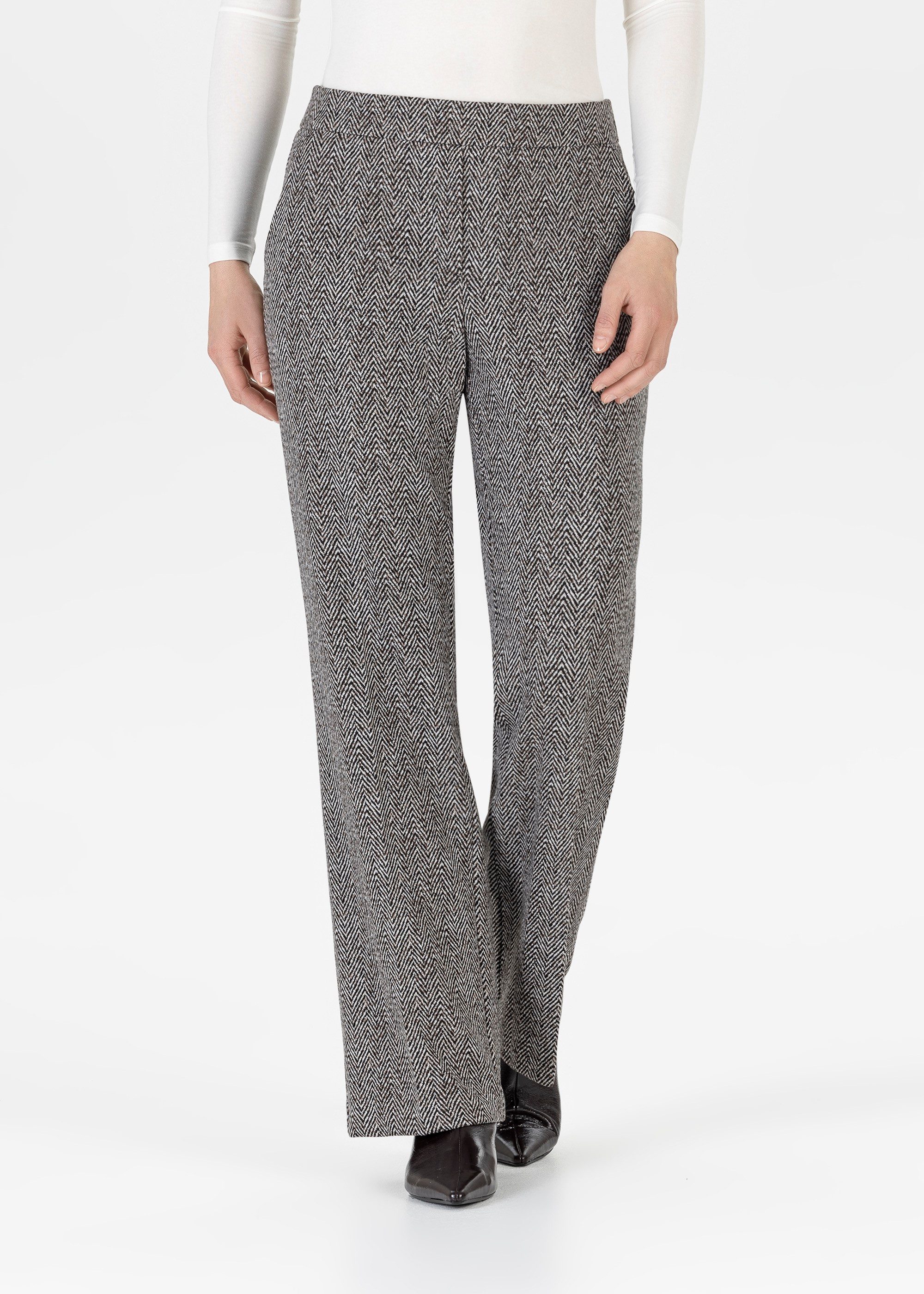 Stehmann Stoffhose Flanna mit Fischgrätmuster