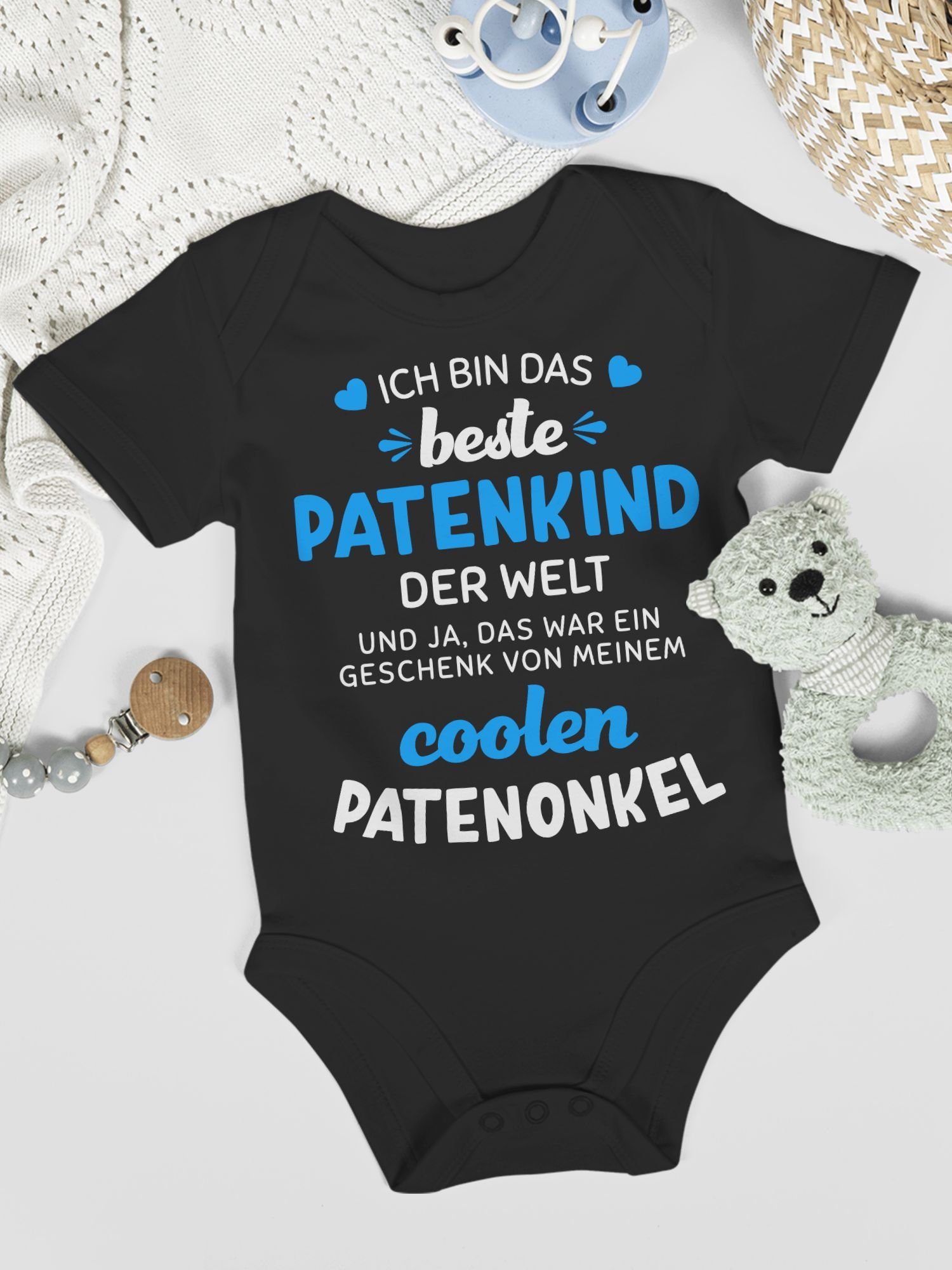 Shirtracer Shirtbody Ich bin das beste Patenkind der Welt weiß/blau Pate Patenonkel
