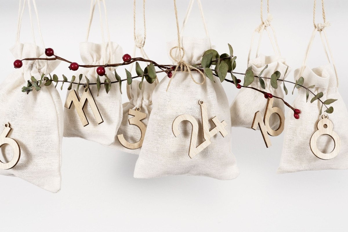 Thumbnail - Folia ewige Kalender Adventskalender-Holzzahlen natur