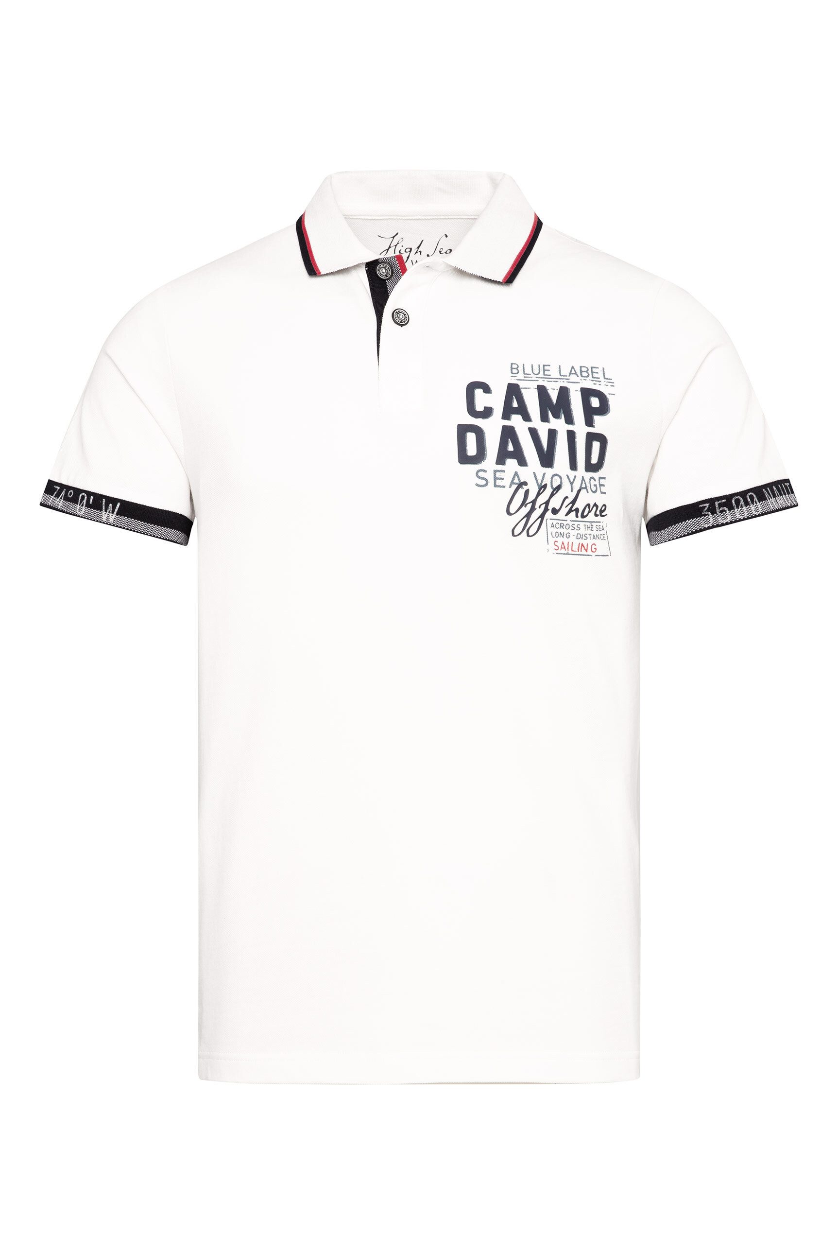 CAMP DAVID Poloshirt mit Seitenschlitze günstig online kaufen