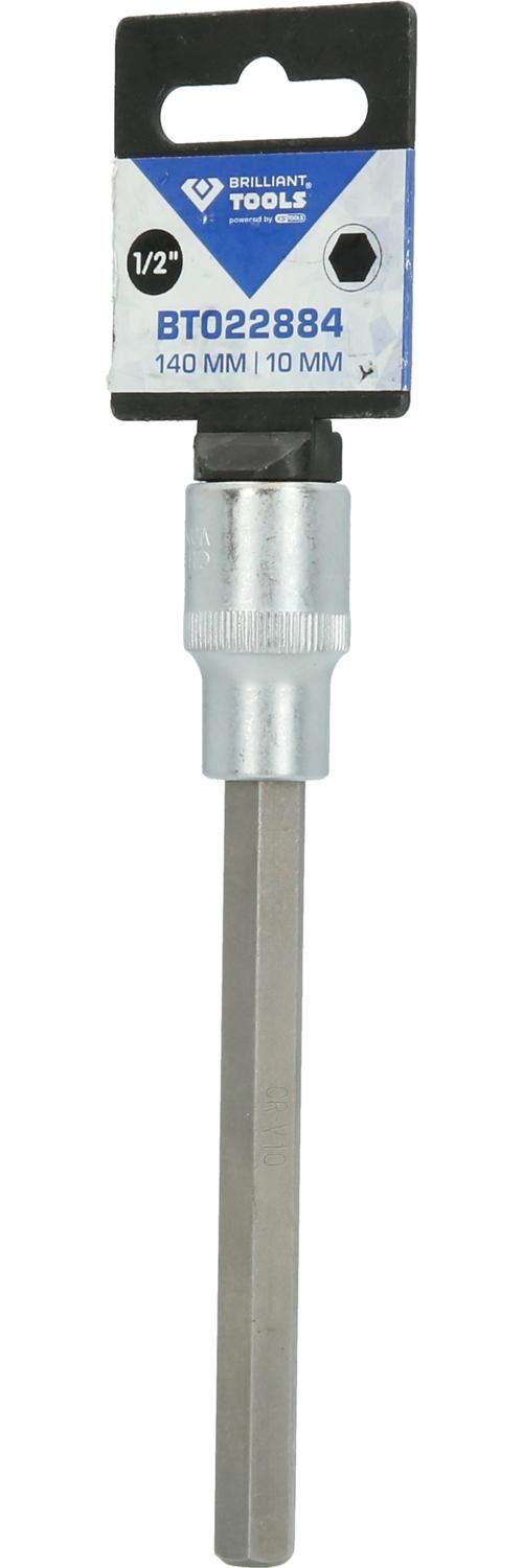 Bit-Set Bit-Stecknuss, lang, 10 mm 140 1/2" Tools mm Brilliant Innensechskant