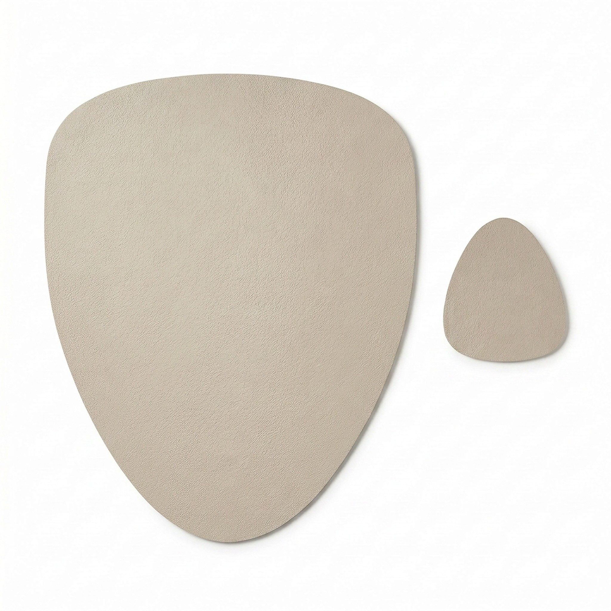 Arendo Platzset 6er Set Premium Tischset doppelseitig, Kunstleder, rutschfest, oval, (Set, 12-St., 6 Tischsets + 6 Getränkeuntersetzer), wasserabweisend, abwischbar, Tellerunterlage & Getränkeuntersetzter