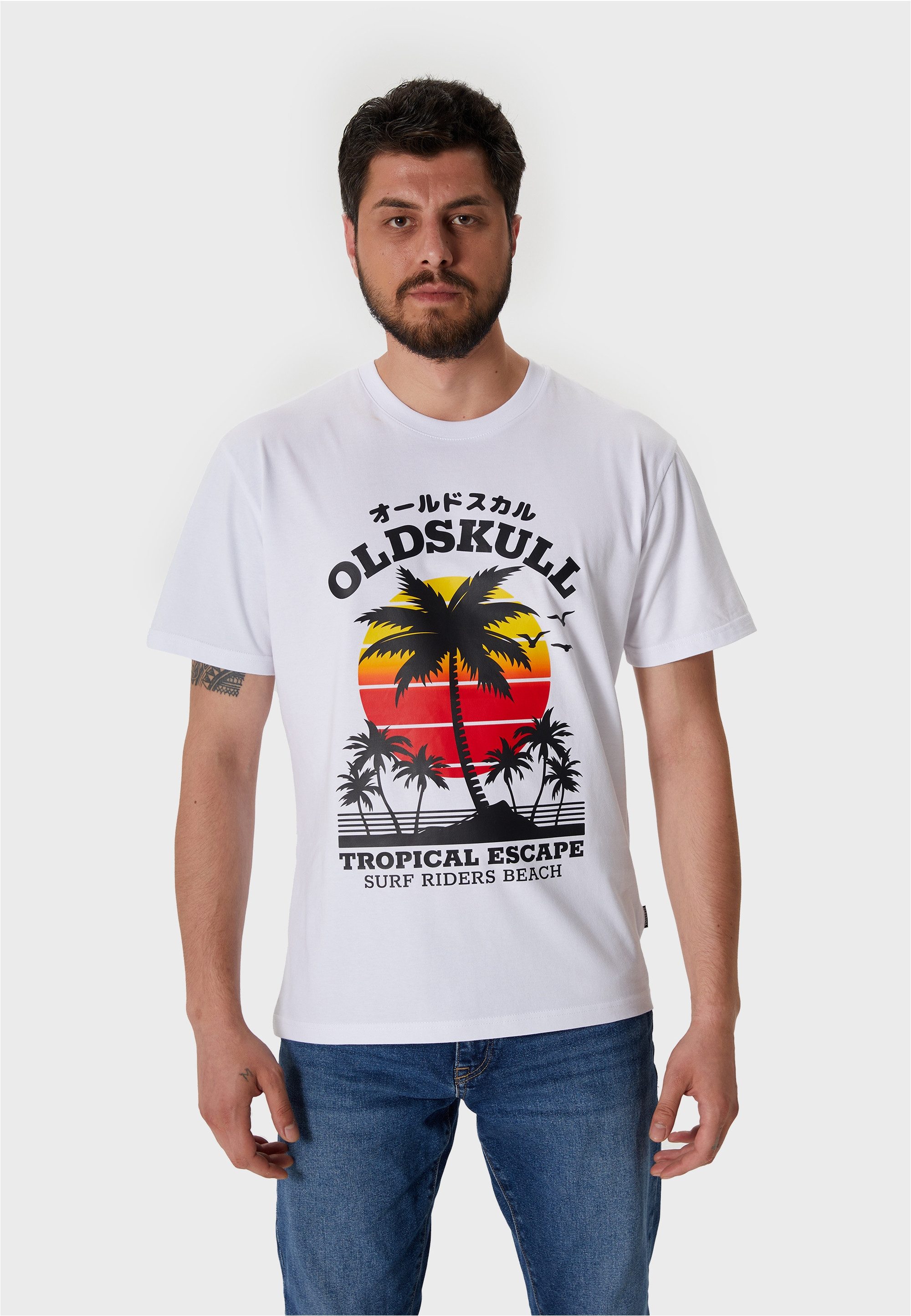 Oldskull T-Shirt Wrldvibe Palmtee (1-tlg) mit günstig online kaufen