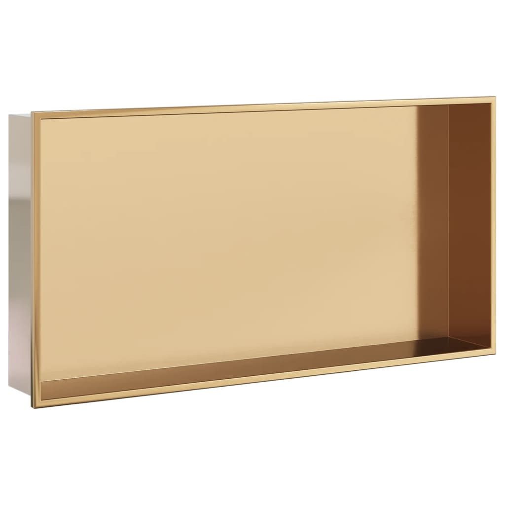 vidaXL Duschwand Duschnische Golden Gebürstet 62x32x9 günstig online kaufen