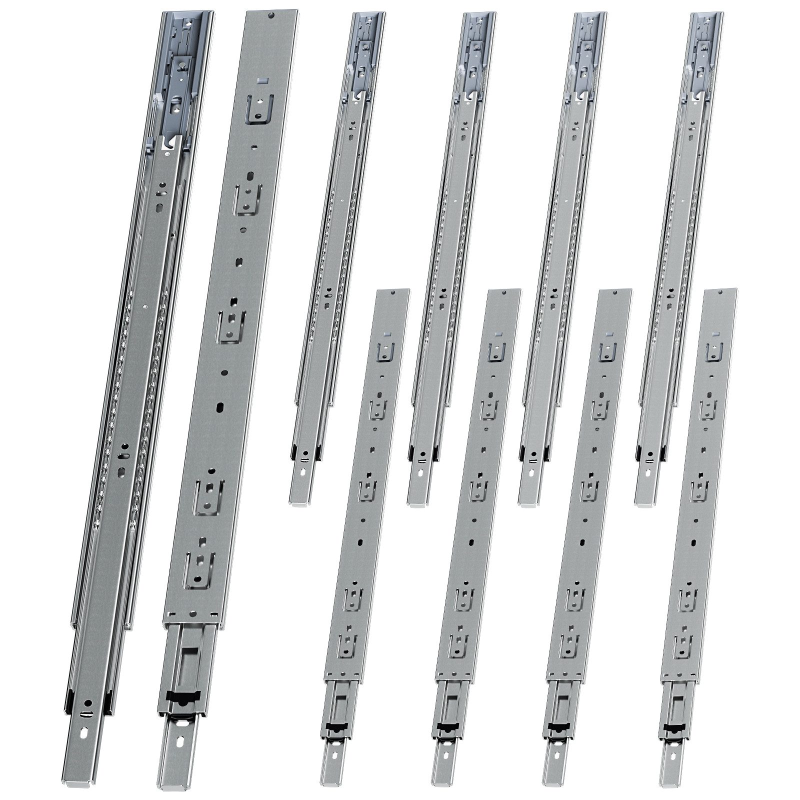 Clanmacy Schubkasten 1-10Paar Schubladenschienen Auszug 45kg Vollauszüge Soft Close (10 St)