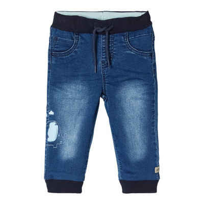 Name It 5-Pocket-Jeans Name It Baby Jungen Jeans mit "Elefant" Patch