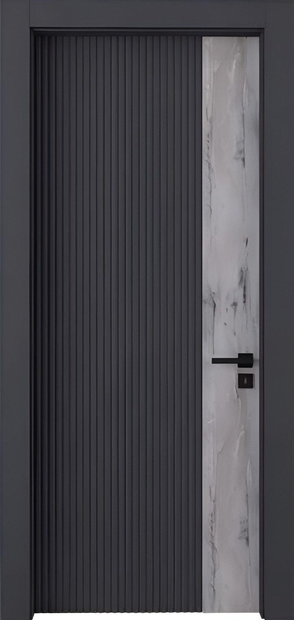 JVmoebel Zimmertür Dunkelgraue Designer-Haustür aus robustem Material