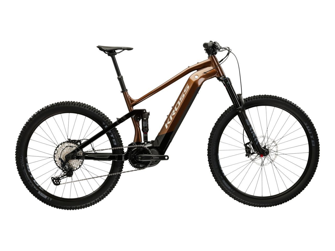Kross E-Bike Mountainbike E-MTB Fully 29" Grist Boost 3.0 braun 12 Gänge - Shimano Mittelmotor, 12 Gang Shimano DEORE SLX M7100 Schaltwerk, Kettenschaltung, Mittelmotor, 630 Wh, SHIMANO 36 V/250 W, Mittelmotor EP800