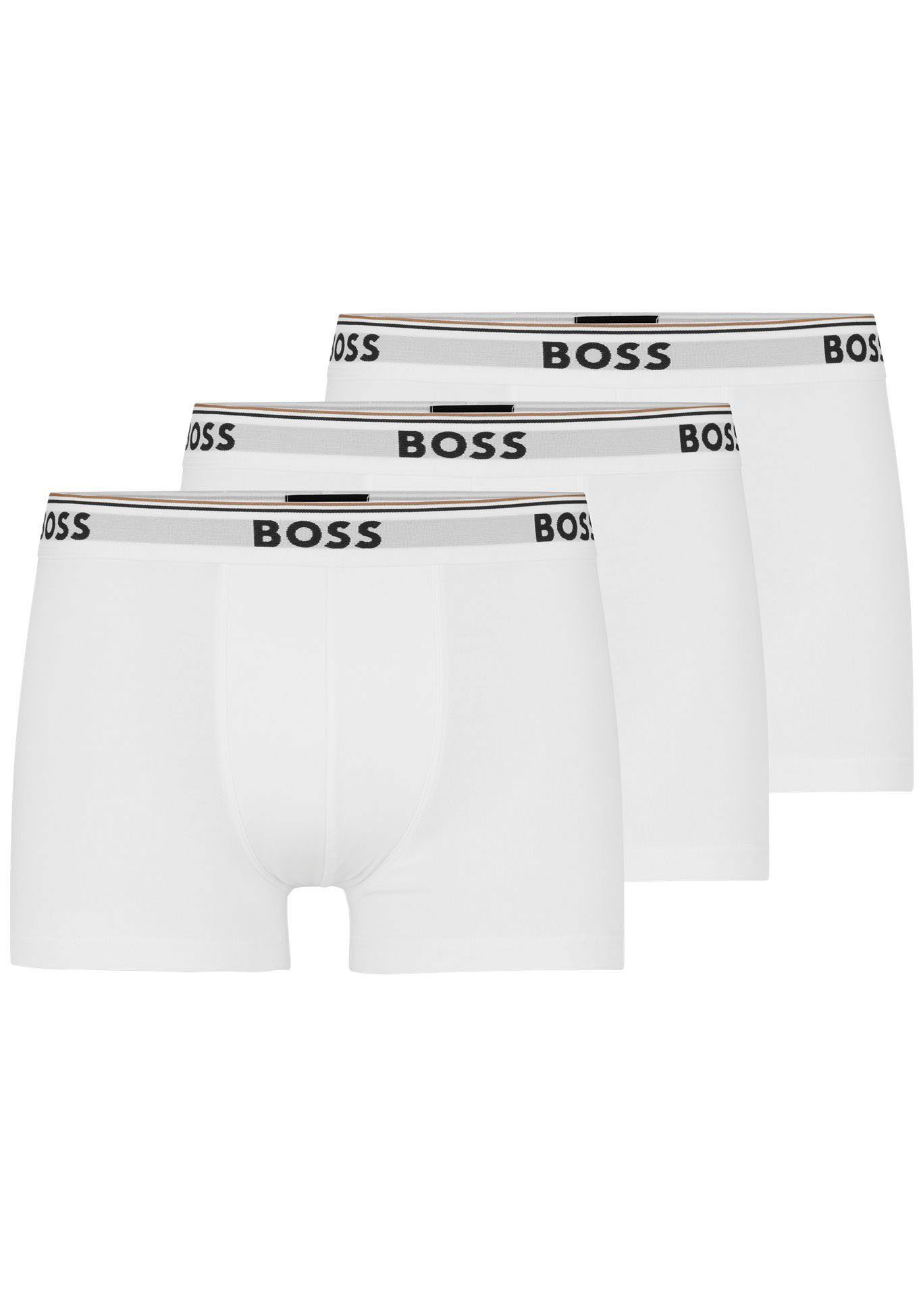 BOSS Trunk Trunk Power (Packung, white mit 3er Logo-Eastikbund 3-St., BOSS Pack) 100 3P