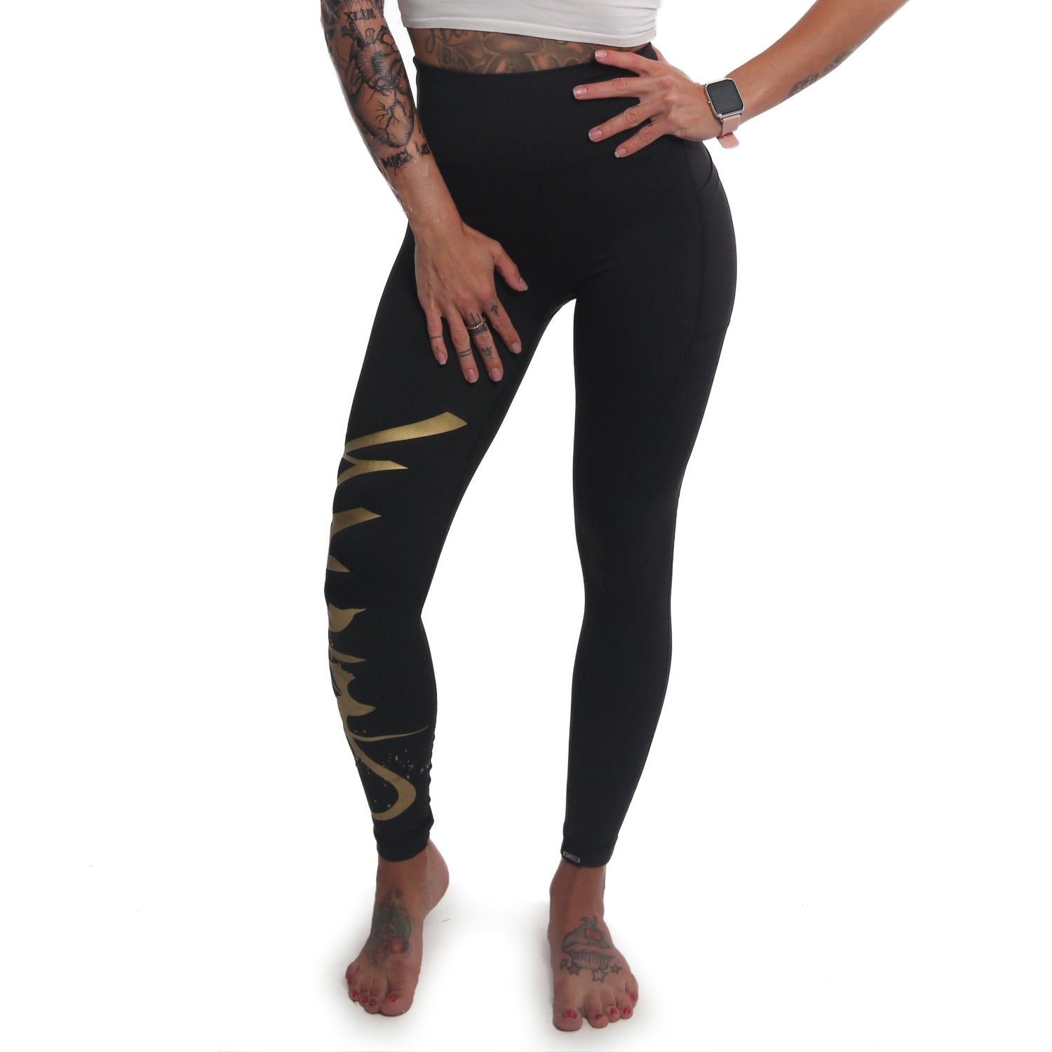 YAKUZA Leggings Tag mit mittelhohem Bund und Beintasche
