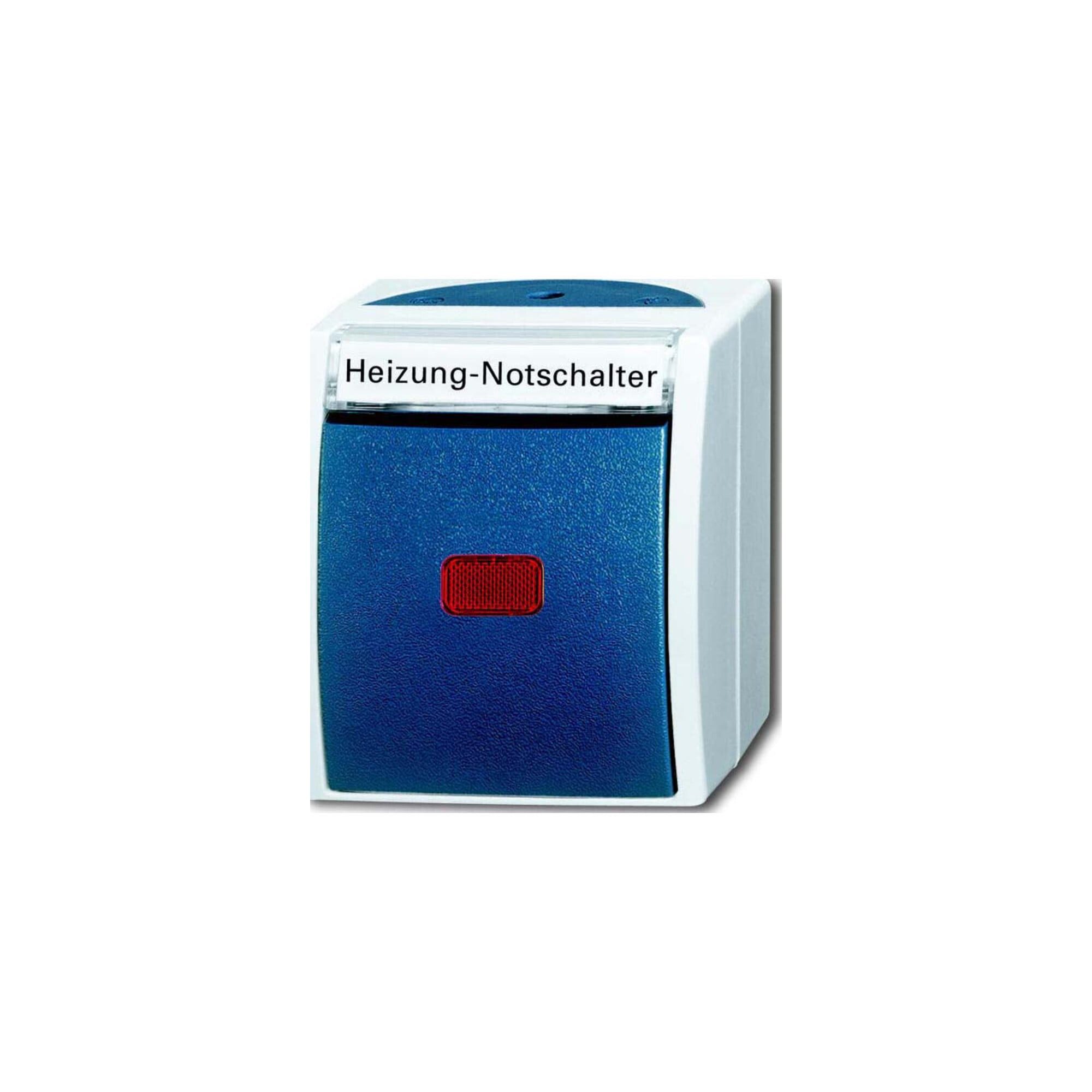 Busch-Jaeger Schalter Busch-Jaeger Heiz.Notschalter AP, m.Namensschild 2601/2 SKWNH-53