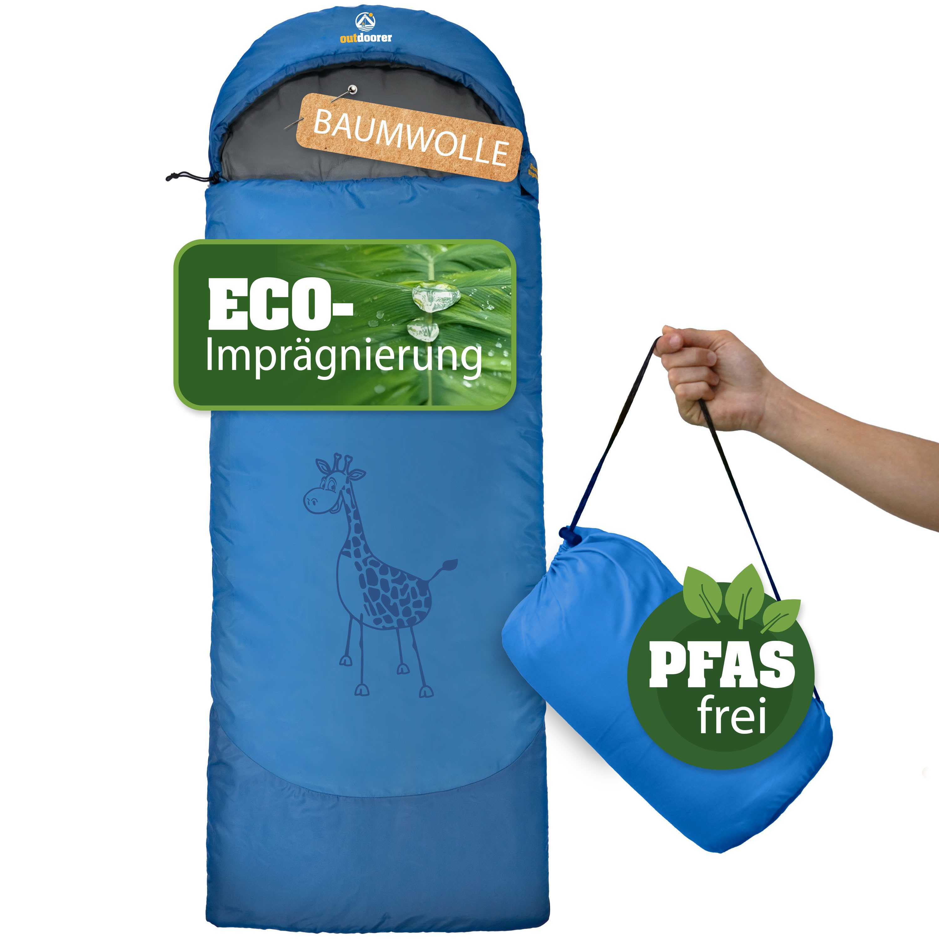 outdoorer Kinderschlafsack Dream Express blau