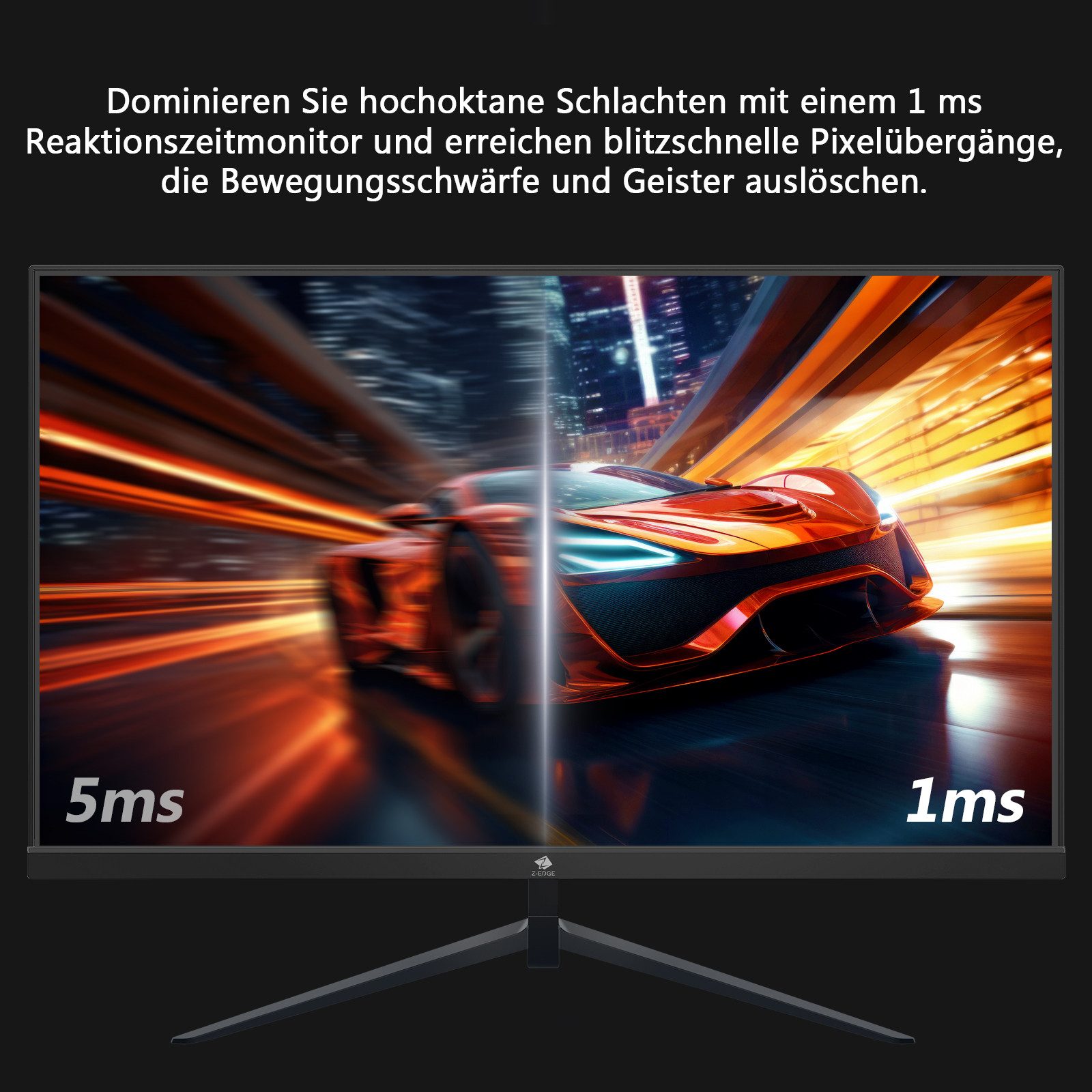 Z-EDGE 24.5" 300Hz (DP) IPS FHD LED 1ms 300cd/m² 16:9 Gaming-Monitor (62,2 cm/24.5 ", 1920 x 1080 px, Full HD, 1 ms Reaktionszeit, 300 Hz, IPS)
