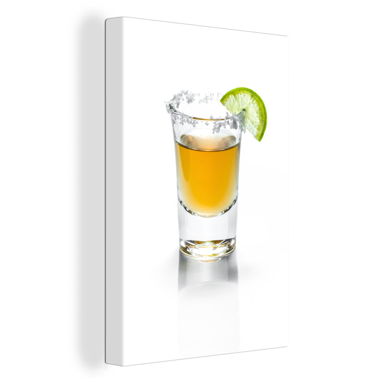 OneMillionCanvasses® Leinwandbild Tequila-Schuss, (1 St), Leinwandbild fertig bespannt inkl. Zackenaufhänger, Gemälde, 20x30 cm