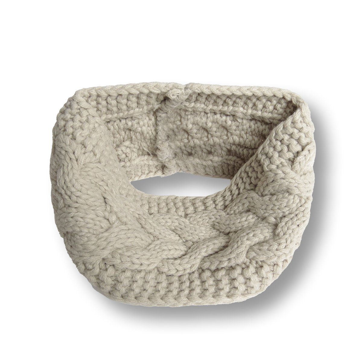 Sonia Originelli Stirnband Damenstirnband gestrickt Zopfstrick klassisch chic Onesize creme