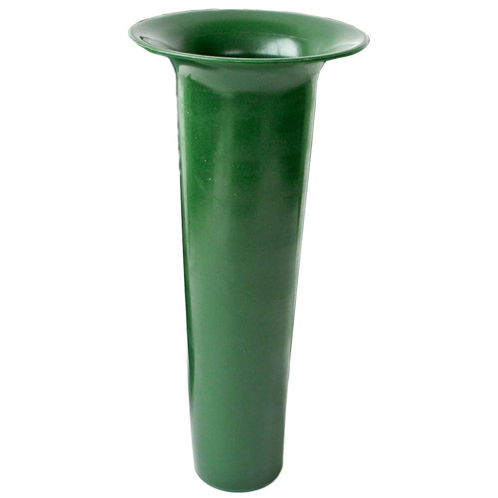 matches21 HOME & HOBBY Dekovase Grabvasen Einsatz Kunststoff wasserdicht grün 25 x 11 cm (1 St), Runder Vasen-Einsatz für Friedhofs-Vasen als Grabschmuck Grabdeko