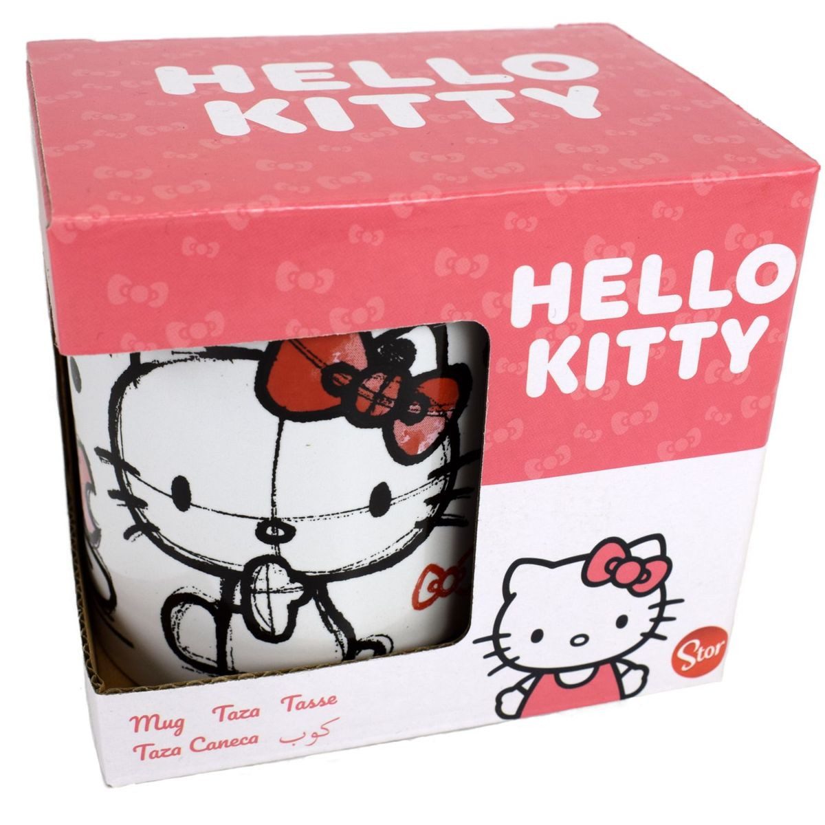 Tasse Tasse Hello Kitty Motiv 325ml aus Keramik ca. Ø8x9,5cm Zeichnung