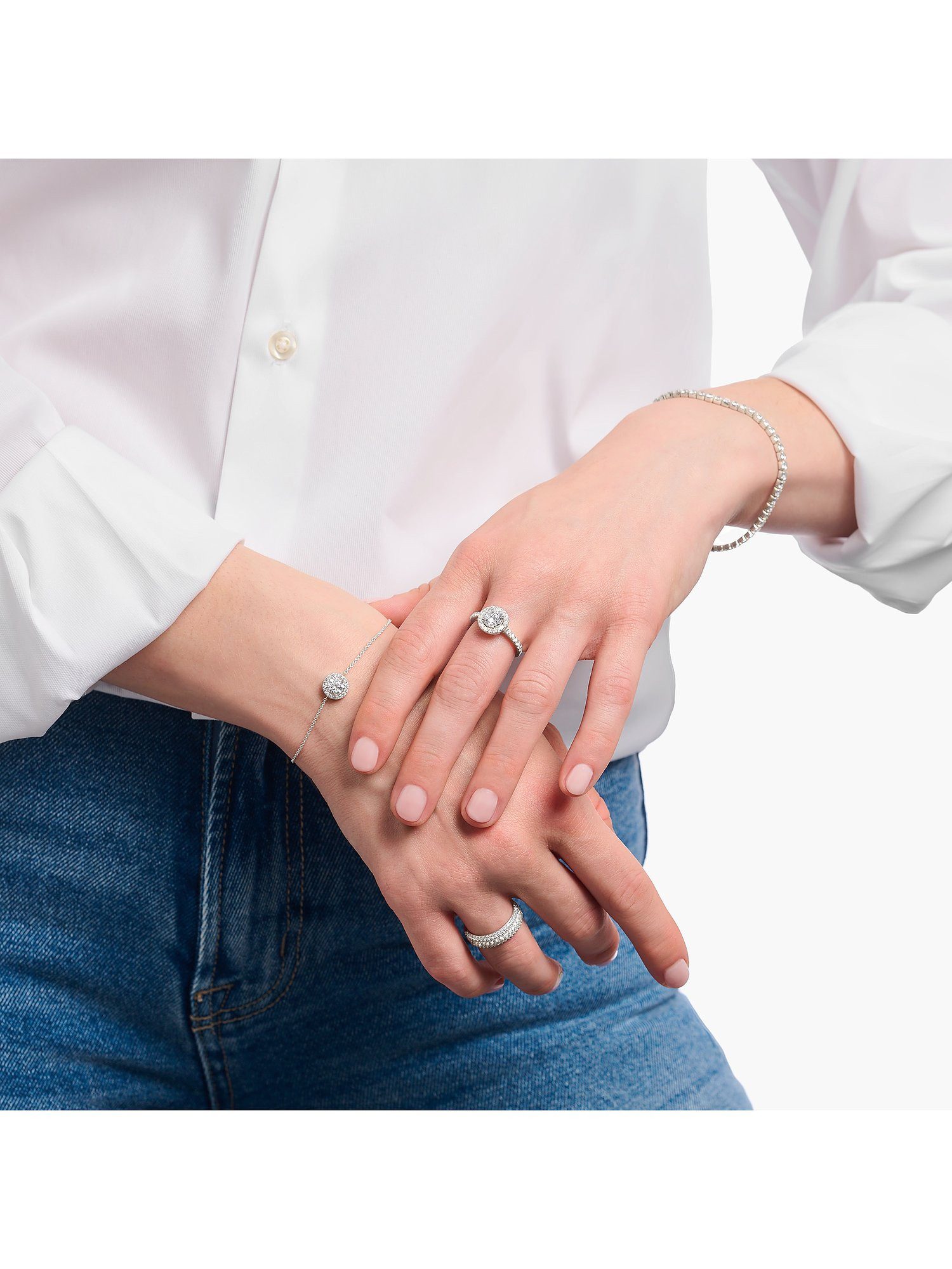 THOMAS SABO Fingerring Thomas Sabo Damen-Damenring 925er Silber Zirkonia, Zirkonia