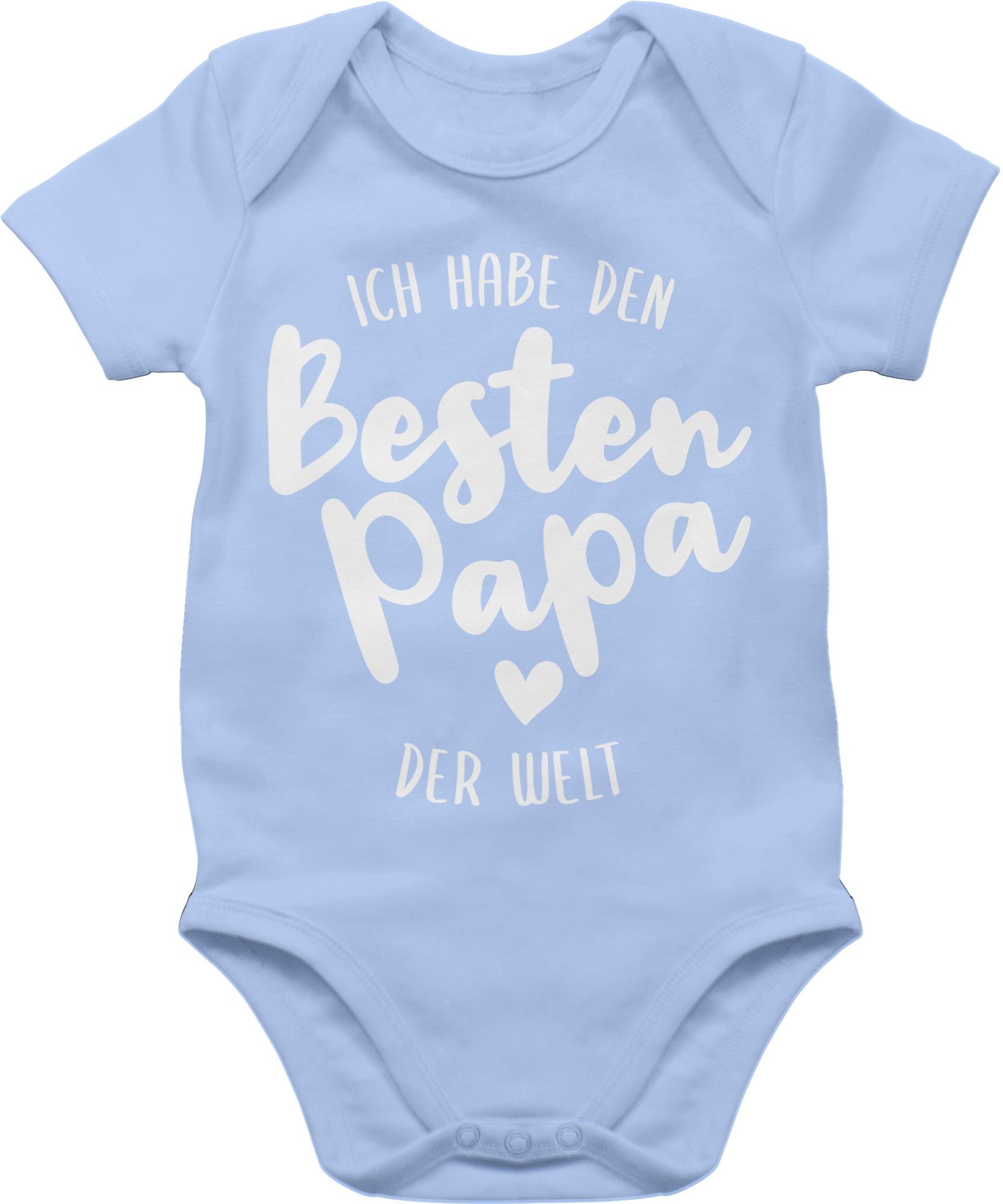 Shirtracer Shirtbody Ich habe den besten Papa der Welt Geschenk Vatertag Baby 1 Babyblau