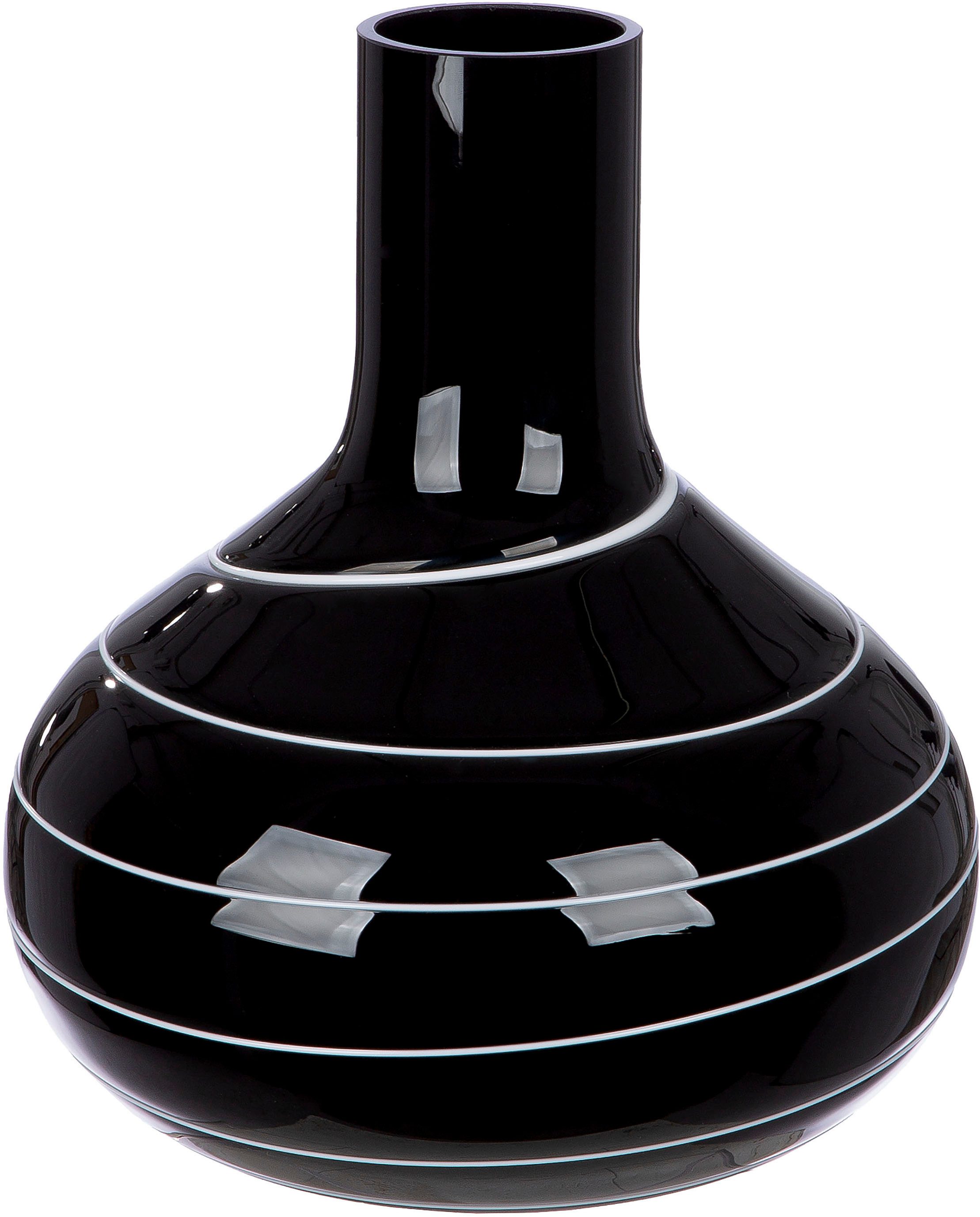 GILDE Tischvase Vase Uderzo mit Spiraldekor, Höhe ca. 28 cm (1 St), Europäische Handarbeit, aus durchgefärbtem Glas