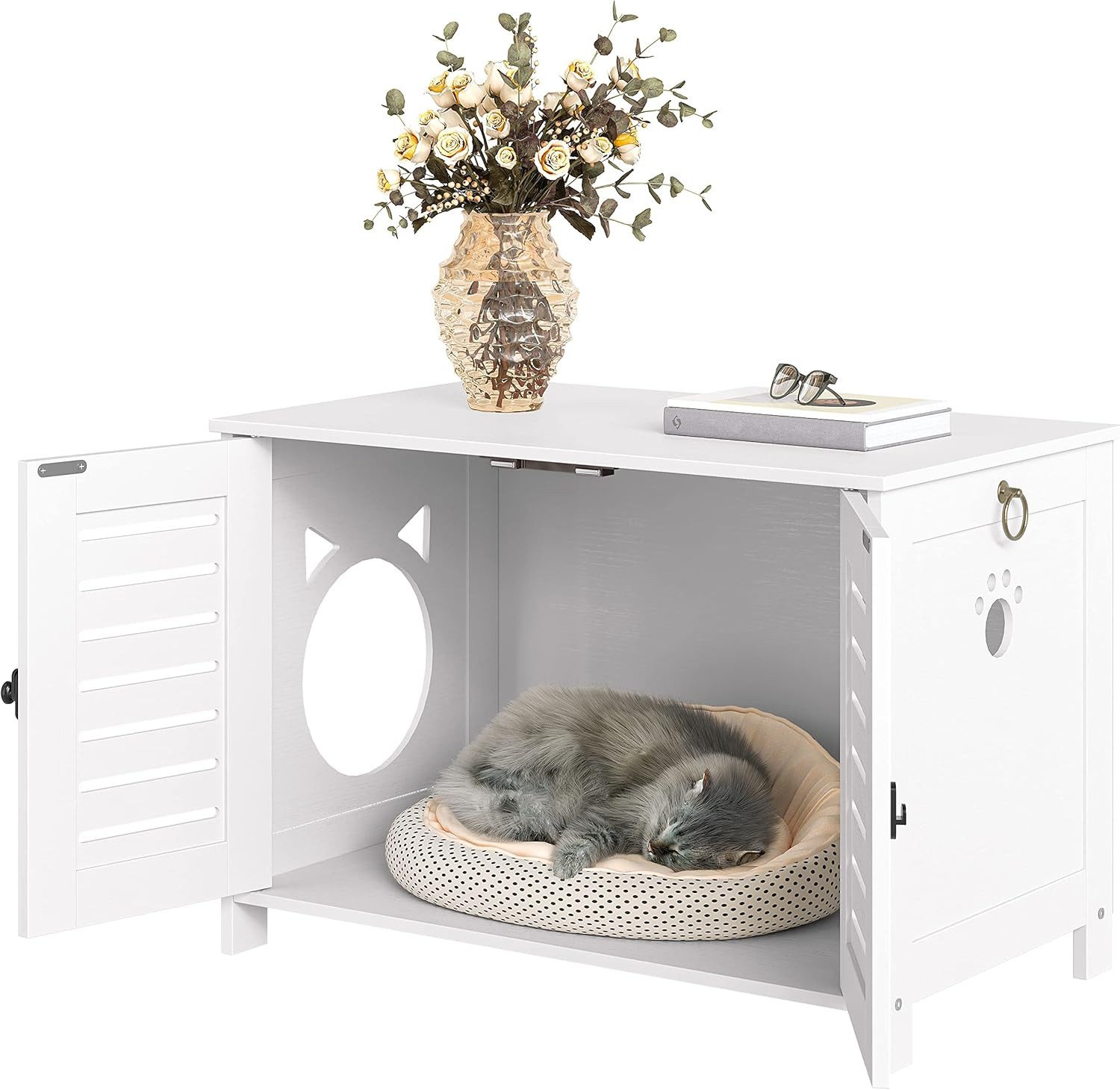 Hoobro Katzentoilette Schrank mit Doppeltüren, Katzenhaus & Katzenmöbel, 60 günstig online kaufen