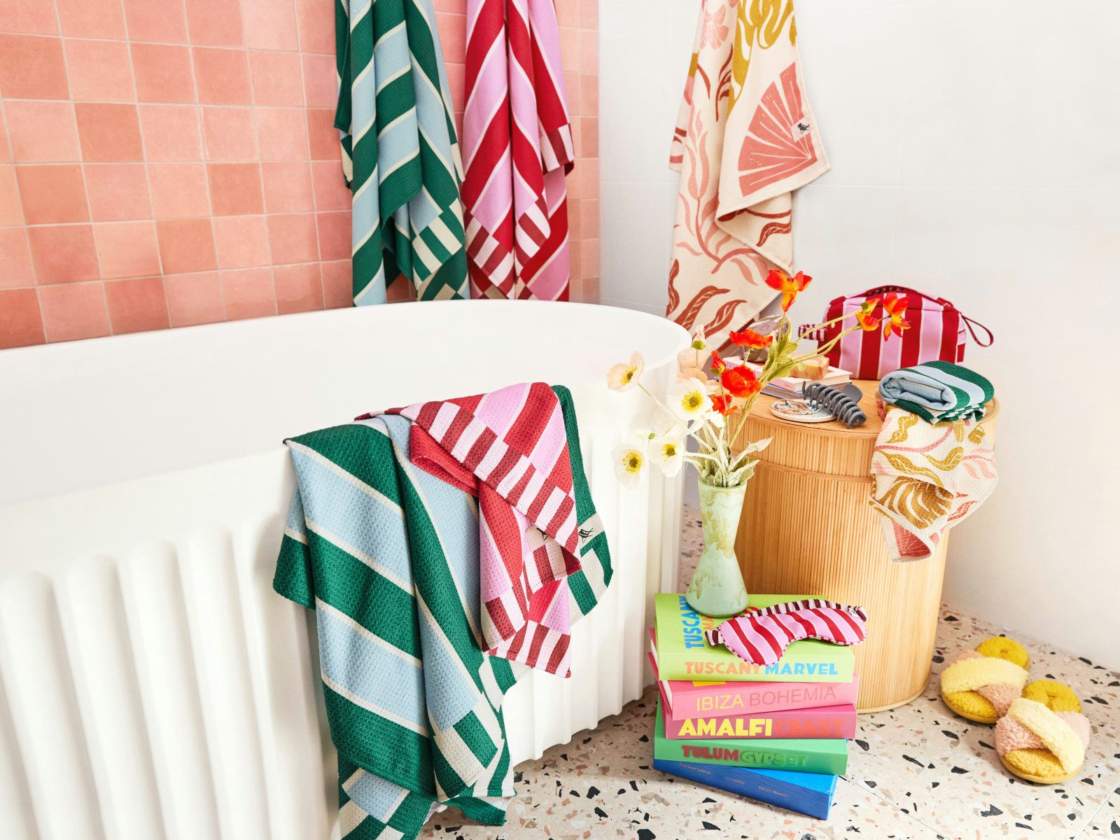 Dock & Bay LTD c/o Strandtuch Beach Towel L Peppermint Punch 160x70cm, 100% Polyester (TOWLH-CLB-LG-PEPPNCH)