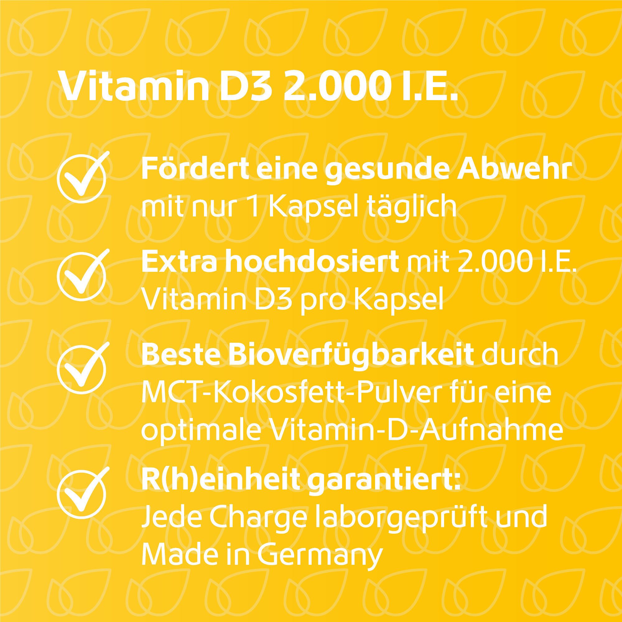 R(h)ein Nutrition Vitamin D3 2.000 I.E. Kapseln, 120 St., 22.2 g