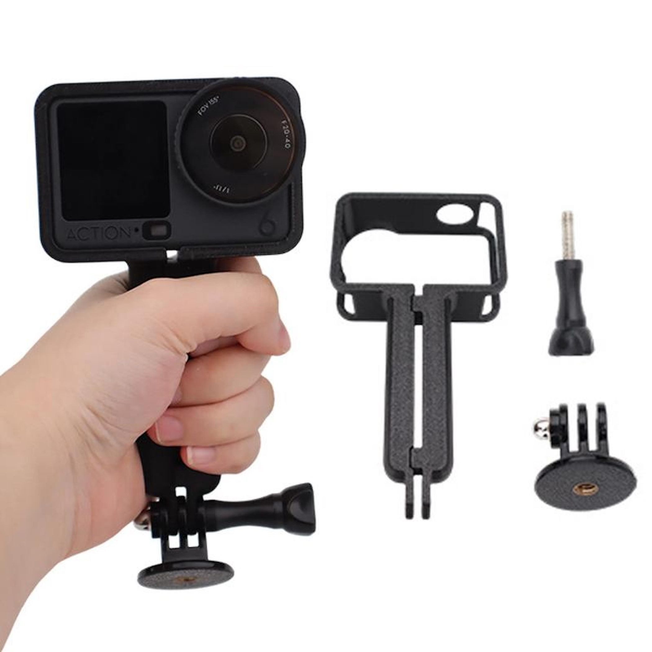 Handheld Shooting Bracket für DJI Osmo Action 6 Kamera Zubehör Schwarz Zubehör Drohne