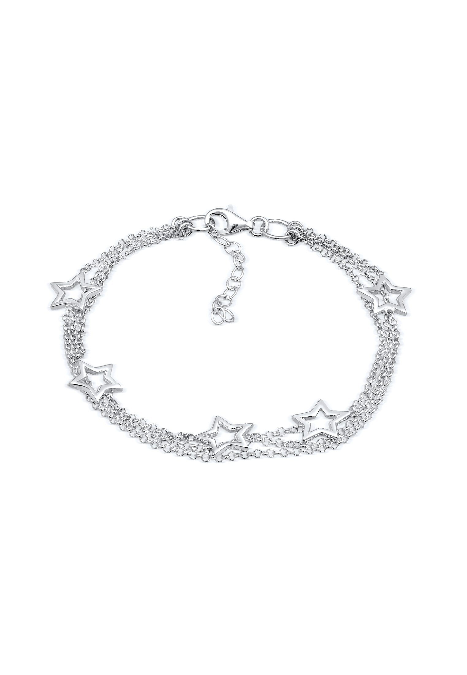 Armband 3-Lagig Sterne 925 Sterling Silber