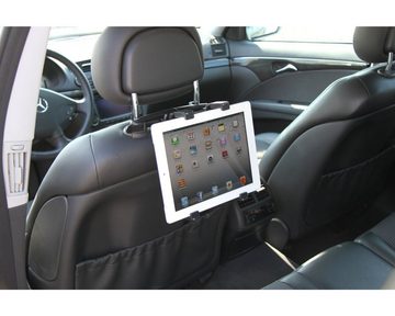 Cartrend Universal Auto Rücksitz Halter Kopfstütze Tablet-Halterung, (Halterung KFZ PKW, 360° drehbar, verstellbar von 7" bis 10,5)