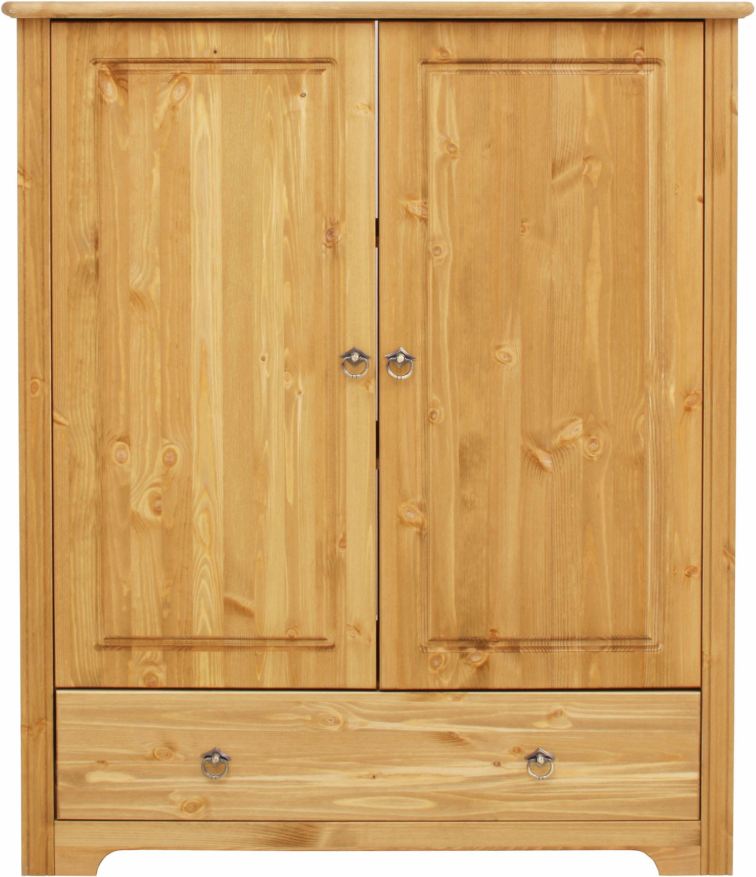 OTTO home Wäscheschrank Hugo, Mehrzweckschrank, FSC zertifiziert, Made in EU (B/T/H) 106/38/126 cm) aus massiver Kiefer, klassischer Landhausstil mit Kassetteno – Bild 2 von 5