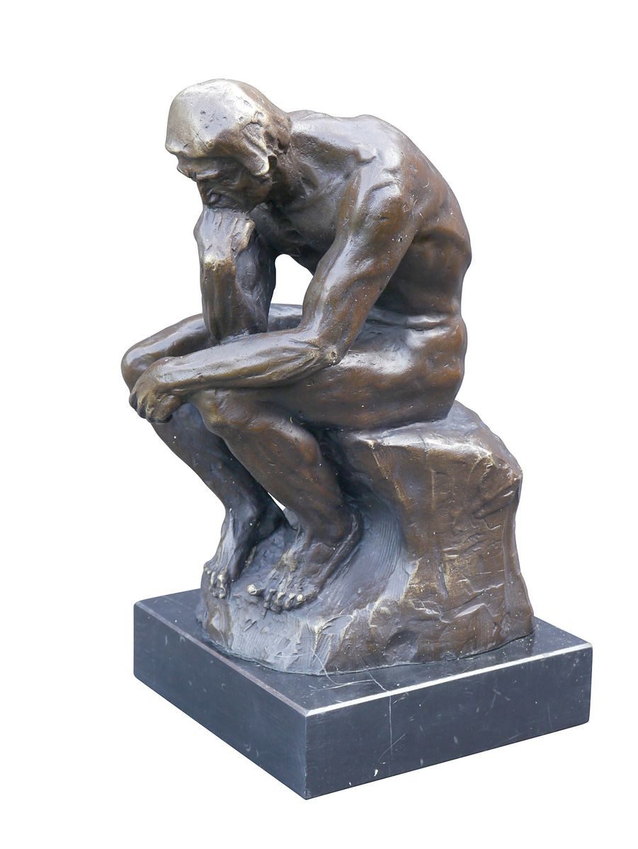 AFG Dekoobjekt Bronze Figur Skulptur der Denker nach Auguste Rodin