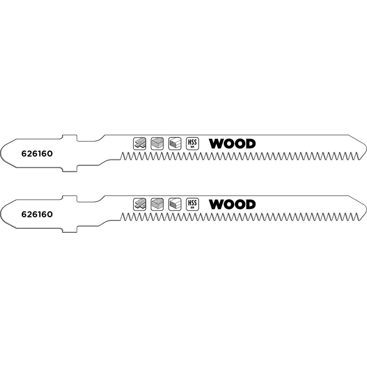 kwb Stichsägeblatt kwb 2x Stichsägeblätter Laminat, Kurvenschnitt (geeignet für Laminat, 2x Stichsägeblätter für Laminat, Kurvenschnitt (für Laminat, Hartholz