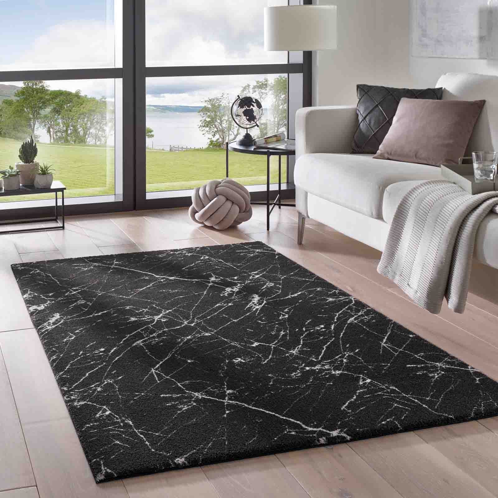 TaraCarpet Teppich Supersoft Kurzflorteppich Valetta Marmor, günstig online kaufen