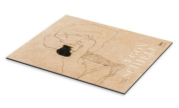 Posterlounge XXL-Wandbild Egon Schiele, Lovers, 1909, Minimalistisch Illustration