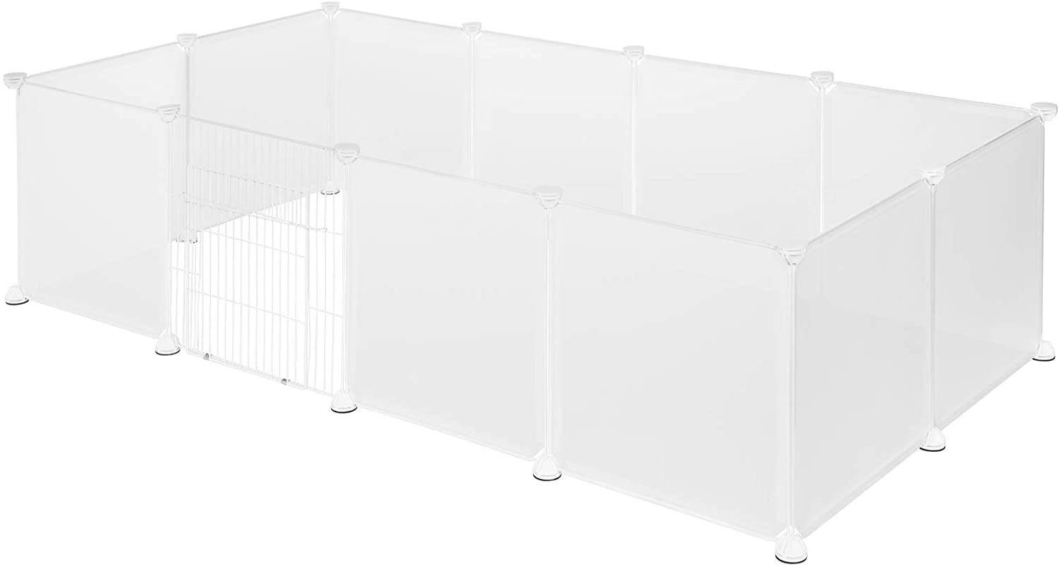 EUGAD Kleintierkäfig, Freigehege inkl. Tür Verformbar Erhöhbar, 145x46x75cm günstig online kaufen