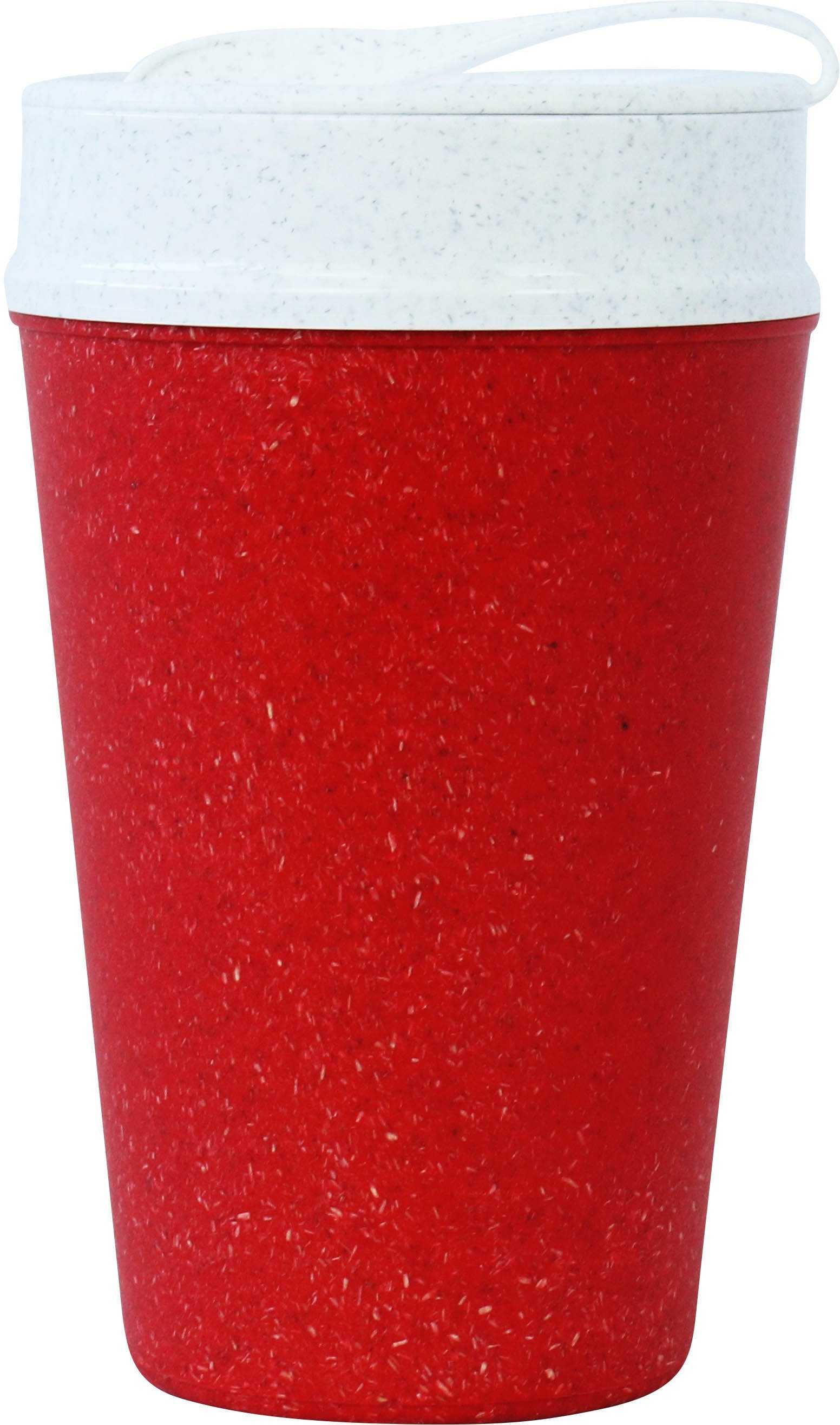 KOZIOL Coffee-to-go-Becher ISO TO GO, 1-tlg., Holz, Kunststoff, 100% biobasiertes Material,doppelwandig,melaminfrei,recycelbar,400ml
