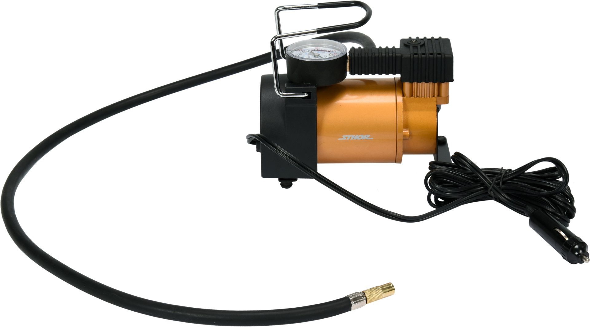Kompressor Leistungsstarker 12V Auto-Kompressor mit Manometer, 35 l/min, 120W