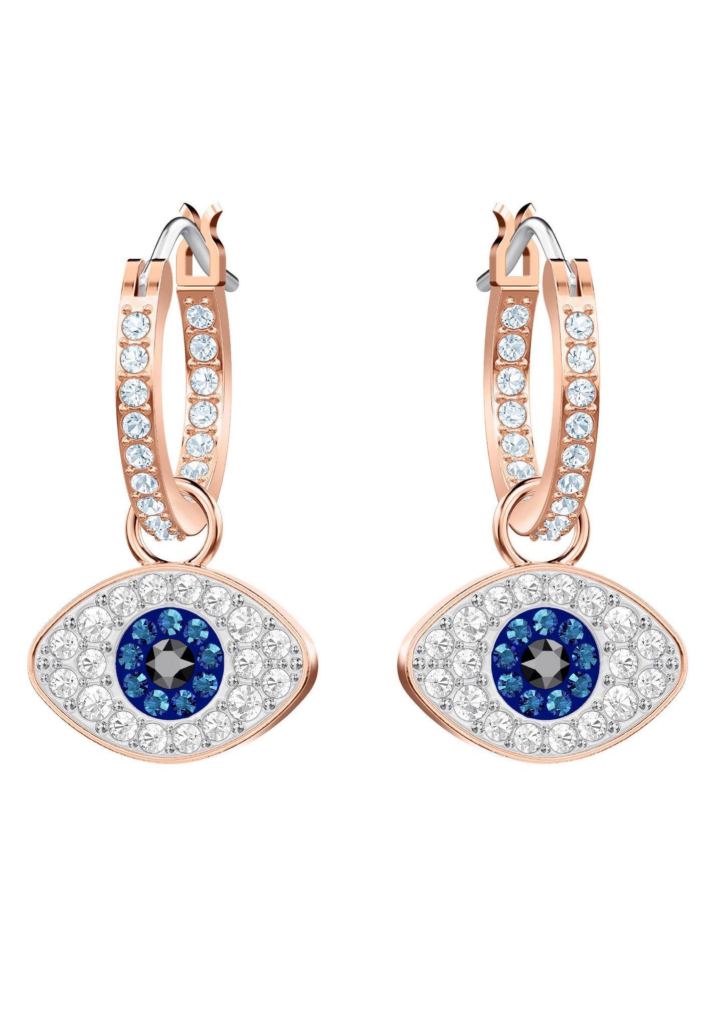 Swarovski Paar Creolen Symbolica Böser Blick magisches Auge, mit Swarovski® günstig online kaufen