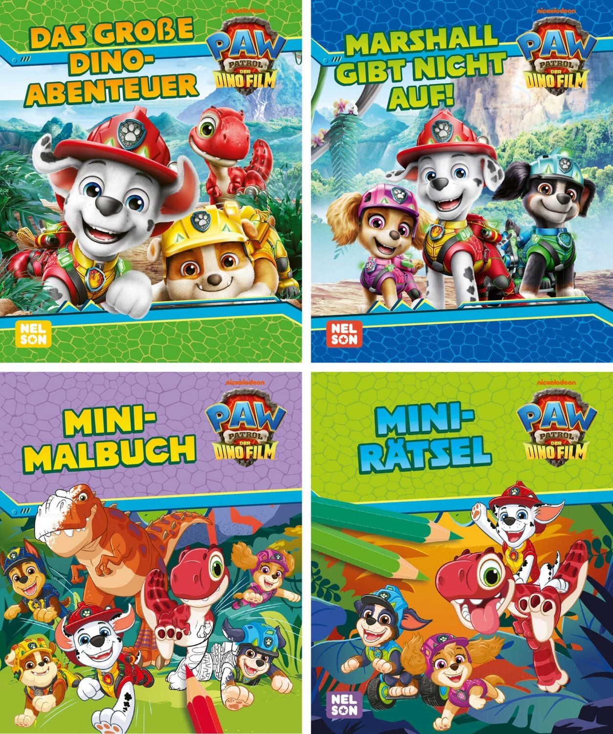 Nelson Mini-Bücher: 4er PAW Patrol - Der Dinofilm 1-4 / diverse