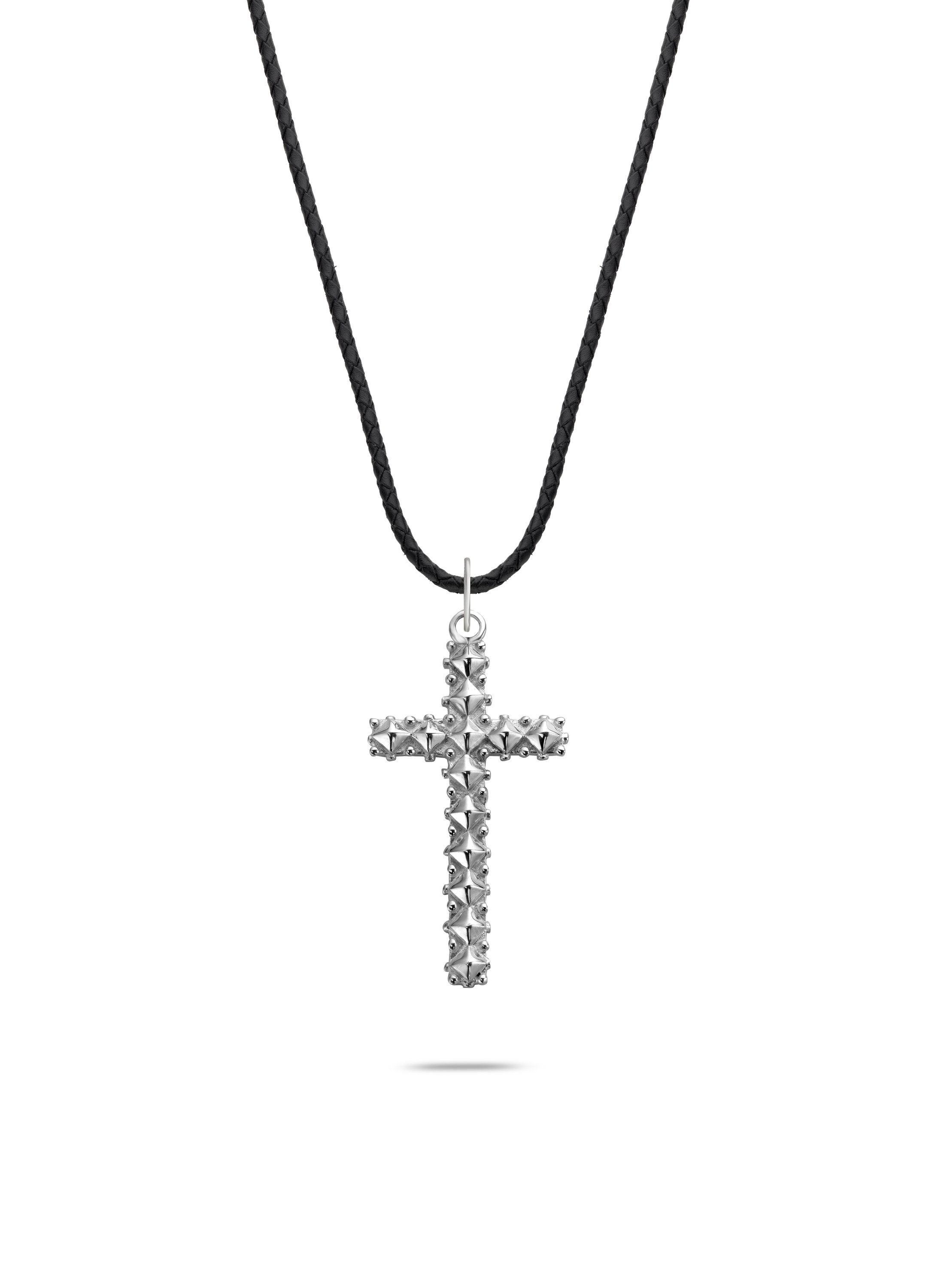 Kette mit Anhänger Halskette Echtleder