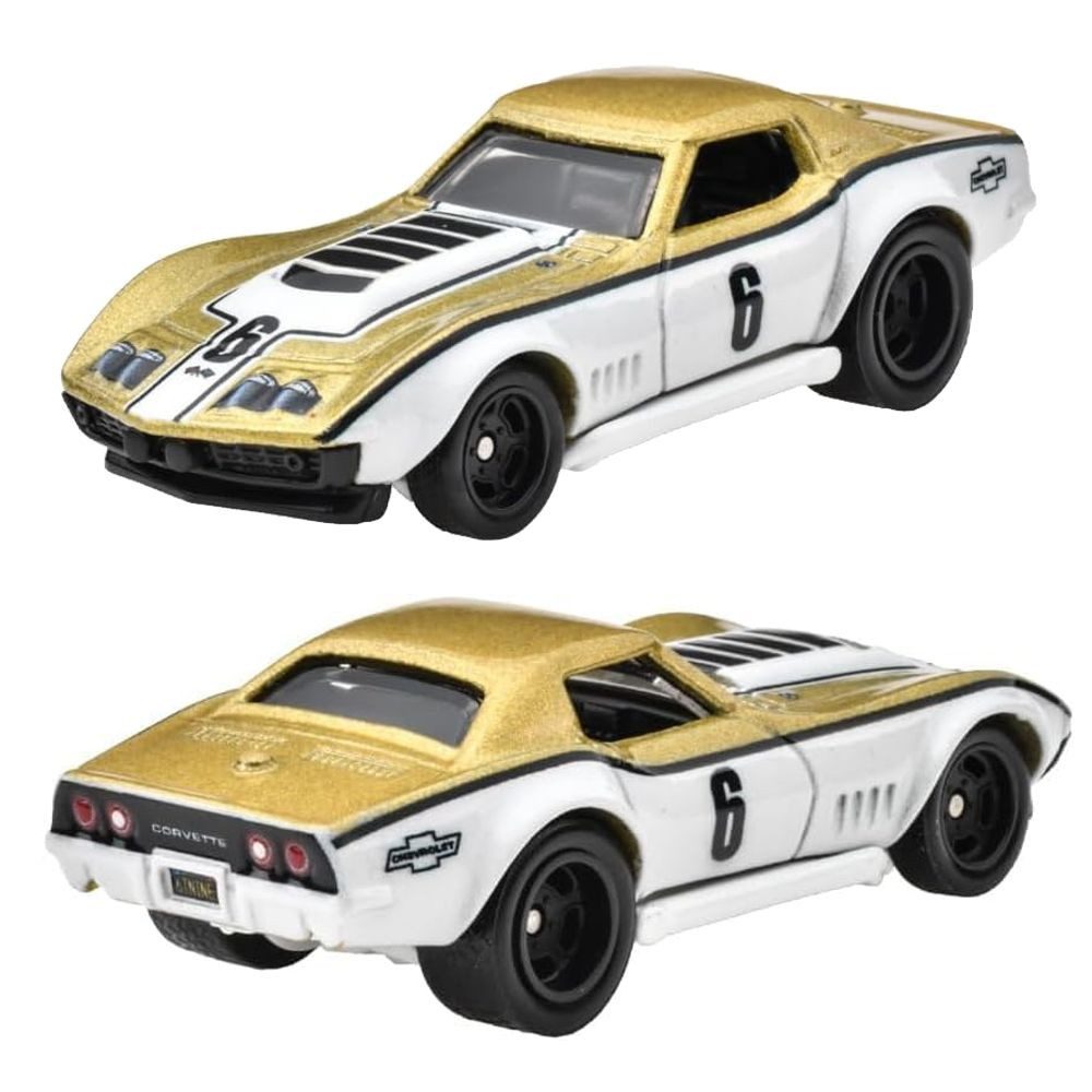 Hot Wheels Spielzeug-Rennwagen Corvette Stingray Coupe + Copo Corvette Hot Wheels Premium Fahrzeuge