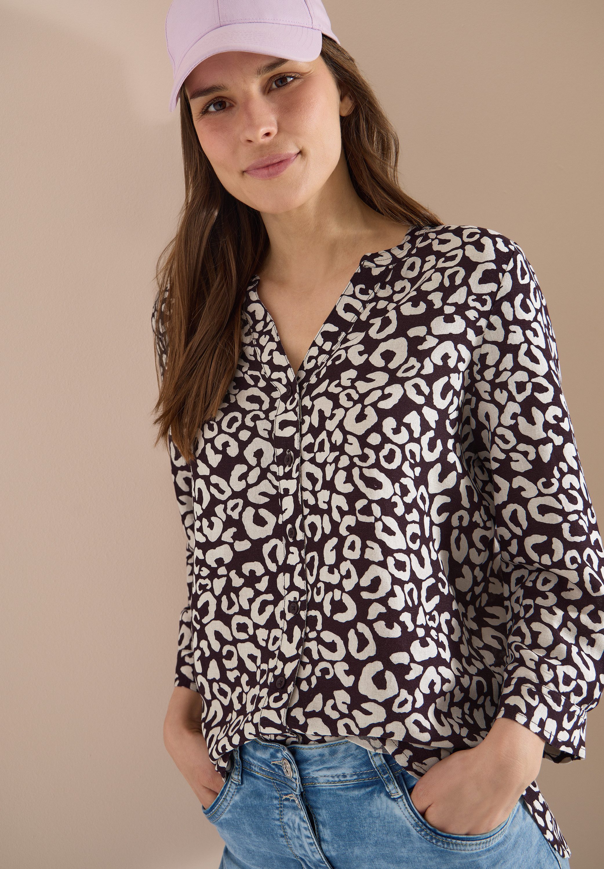 CECIL Longbluse mit Knopfleiste