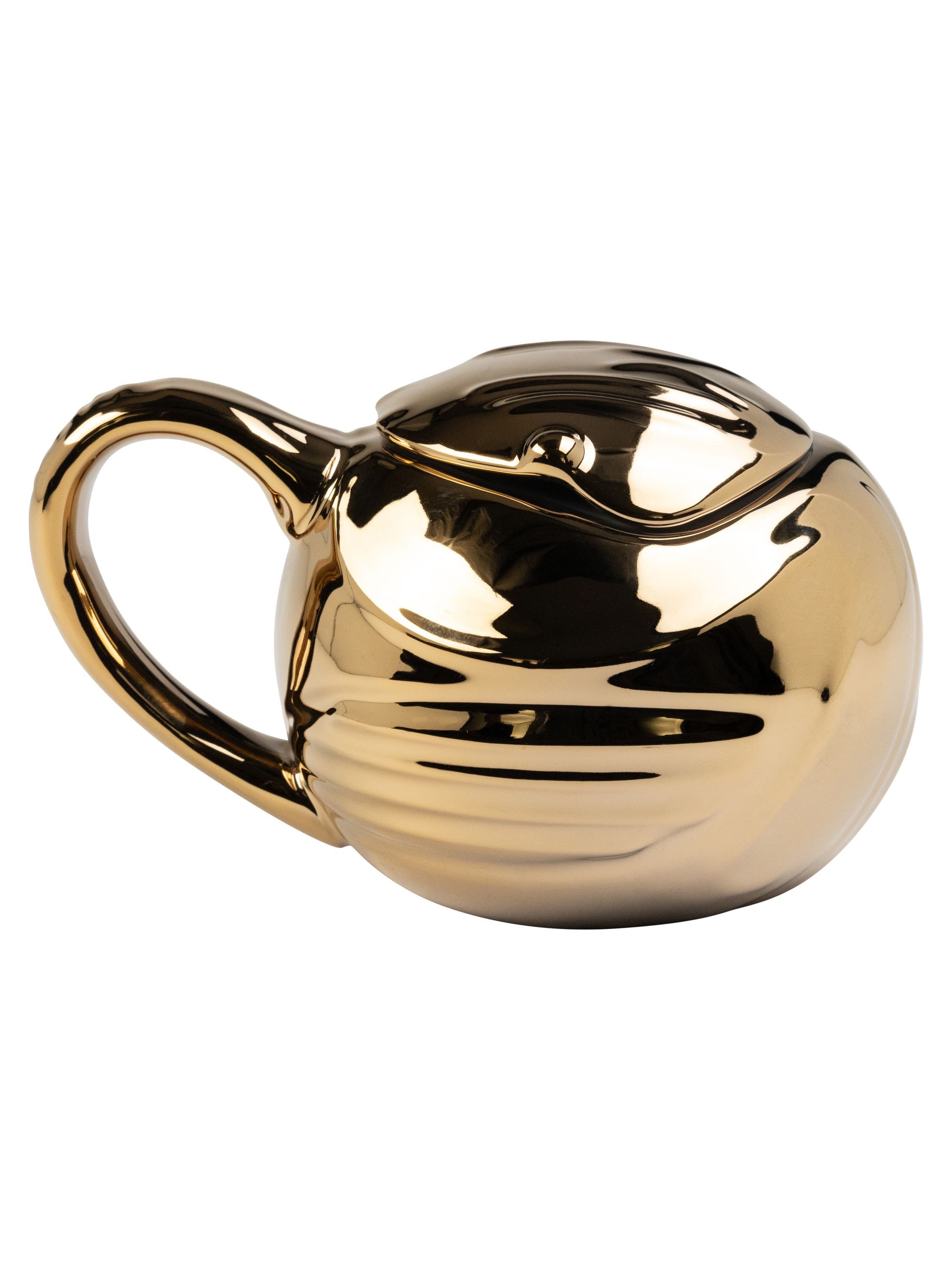 United Labels® Tasse Harry Potter Tasse in Geschenkbox goldener Schnatz Quidditch Gold, Keramik – Bild 5 von 5