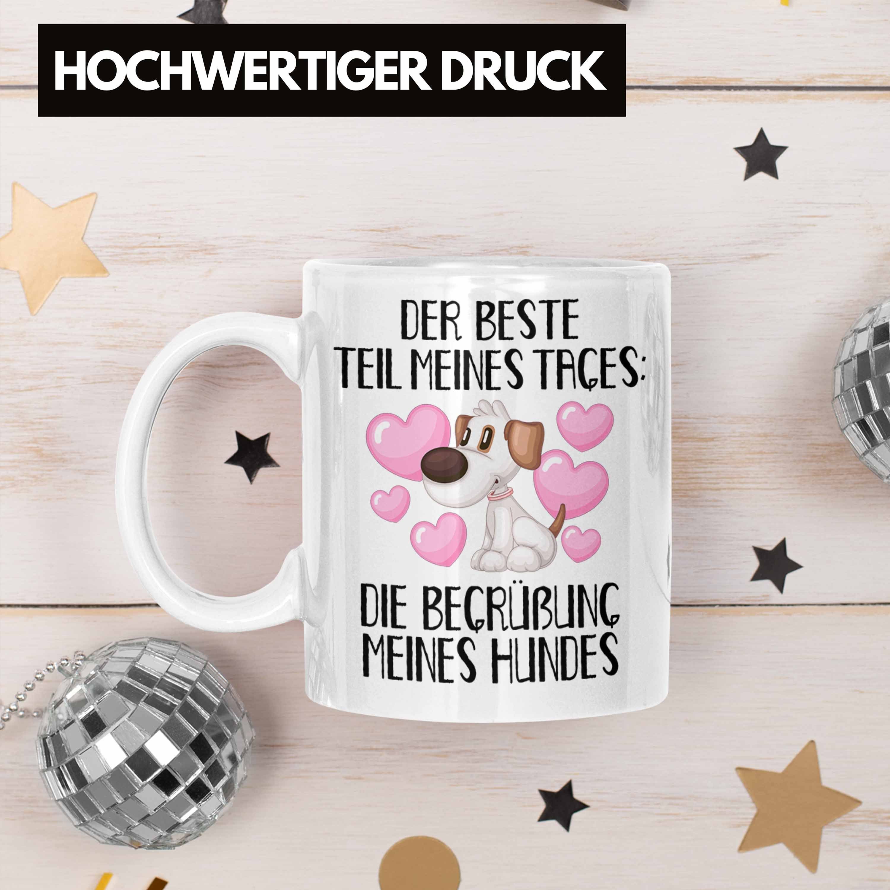 Trendation Tasse Hundebesitzer Tasse Geschenk Weiss Des Bester Teil Die Kaffee-Becher Tages B